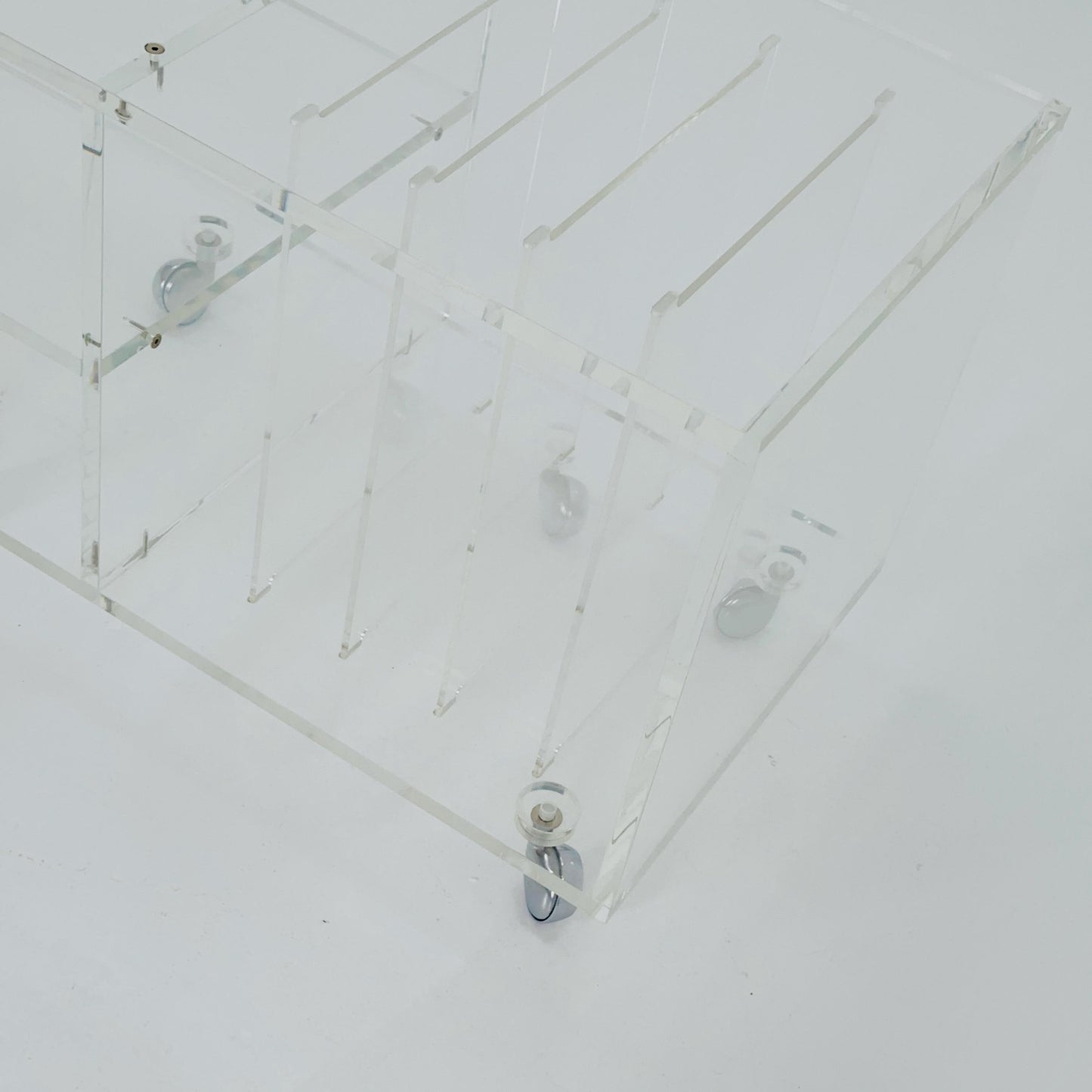 Space age Plexiglass vinyl coffee table - sideboard /Trolly by Michel Dumas for Roche Bobois 1970s