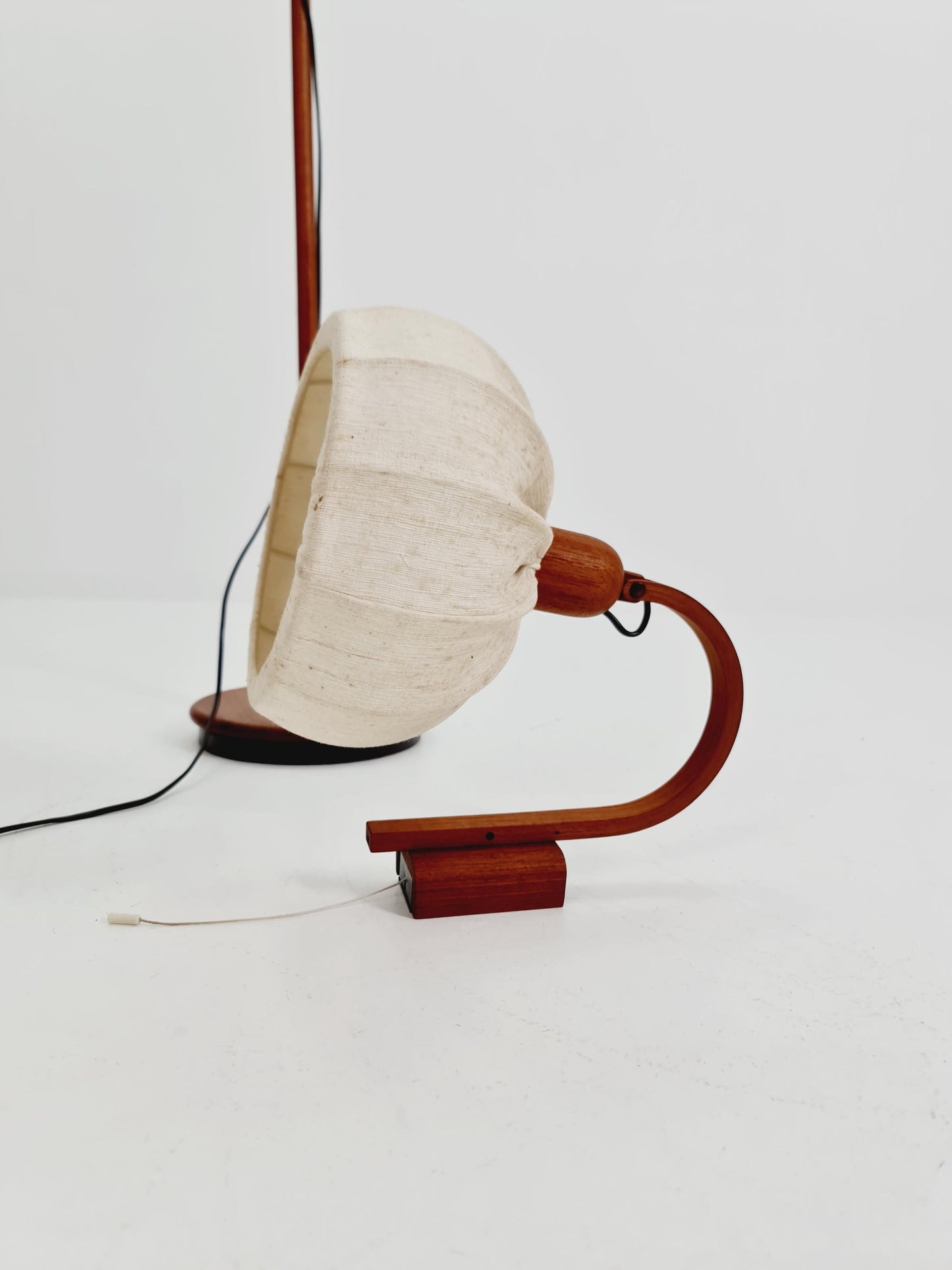 Vintage Danish Teak floor lamp set with wall lamp by DOMUS 1970s