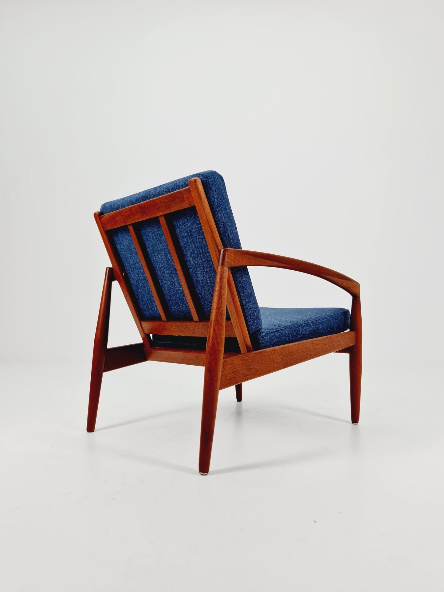 Mid-century Rare Danish teak Paper knife lounge chair/ Easy chair by Kai kristiansen For Magnus olsen Model 121 , 1960s