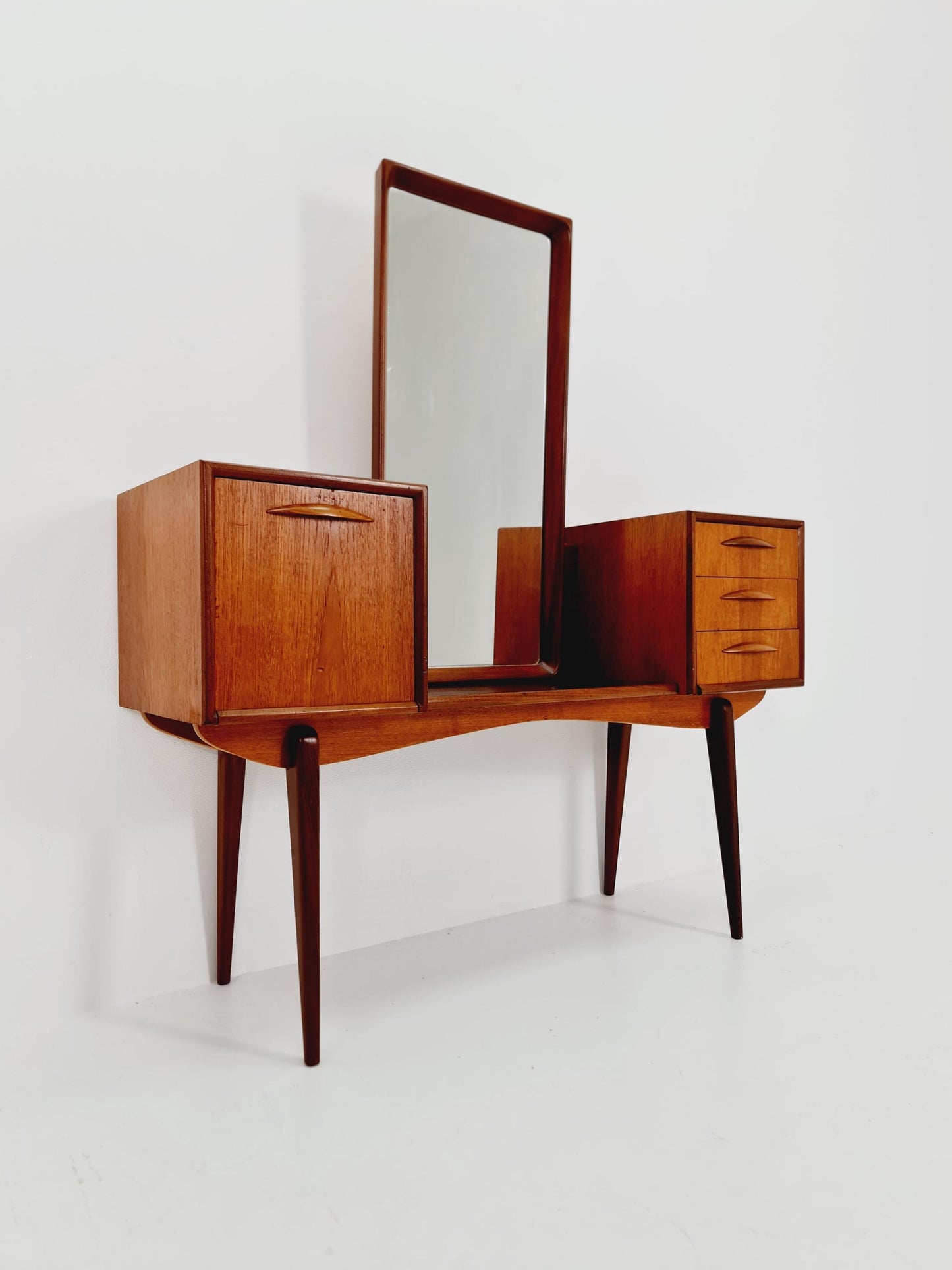 Mid Century Modern Danish Teak vanity table/ make up table by Svante Skogh, 1960s