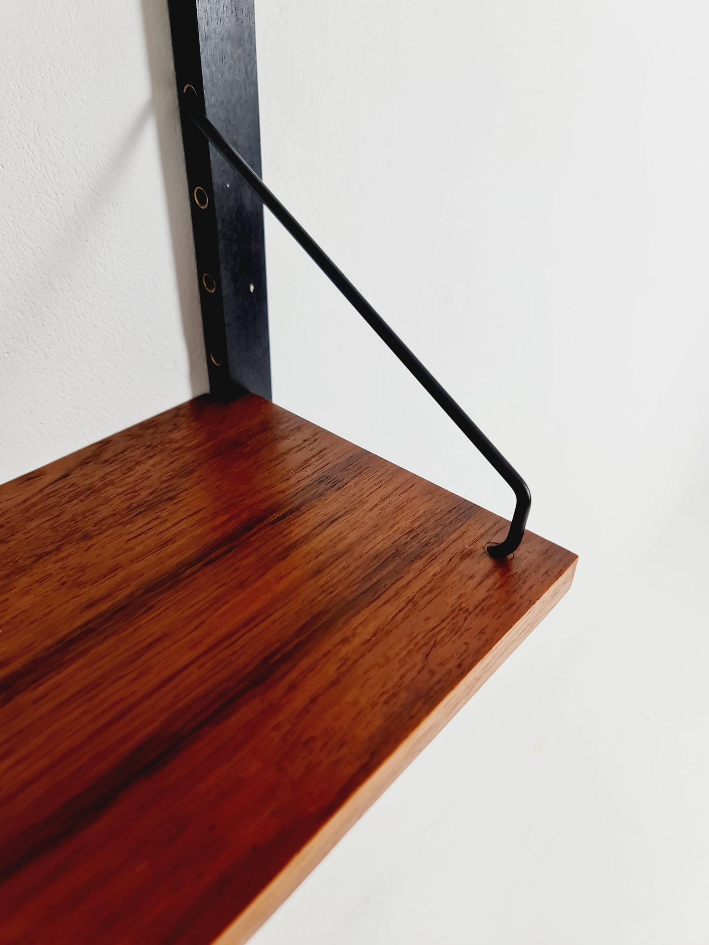Midcentury Danish Teak Wall-Mounted Shelving Unit, by Royal for Poul Cadovius, 1960s