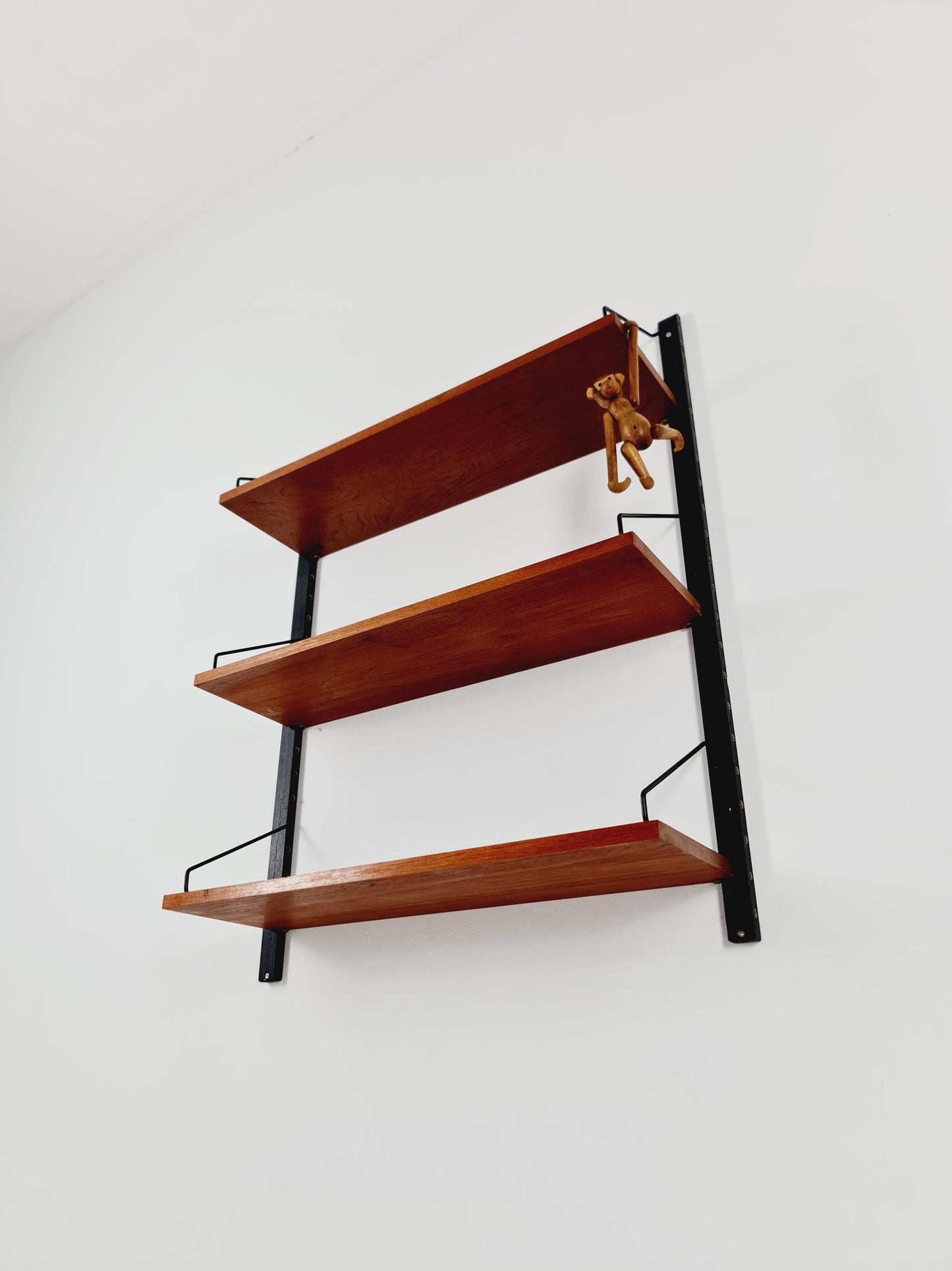 Midcentury Danish Teak Wall-Mounted Shelving Unit, by Royal for Poul Cadovius, 1960s