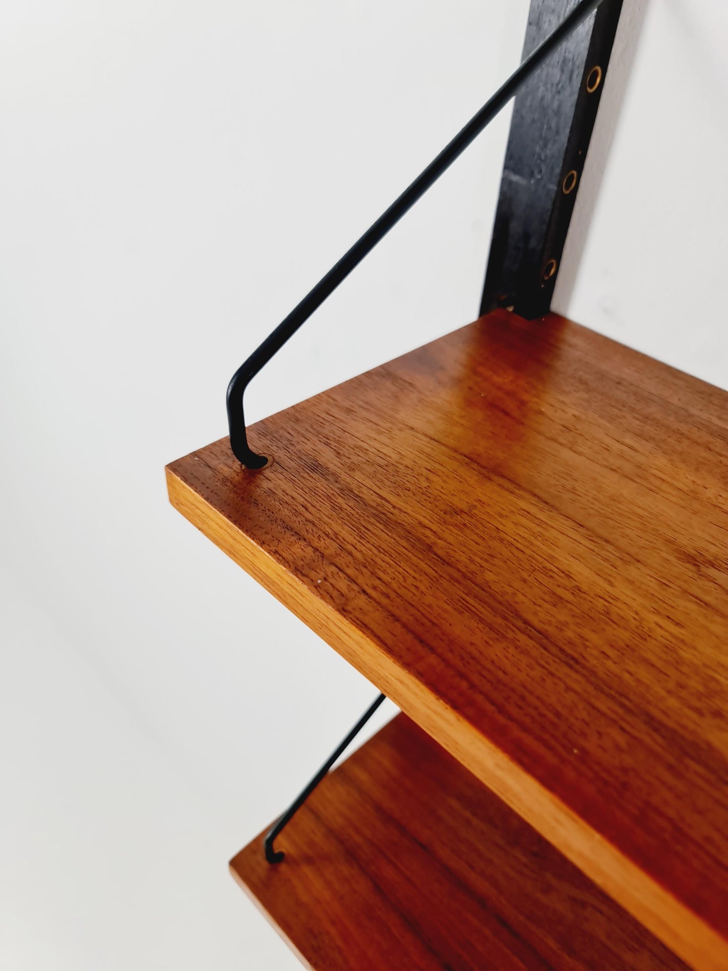 Midcentury Danish Teak Wall-Mounted Shelving Unit, by Royal for Poul Cadovius, 1960s