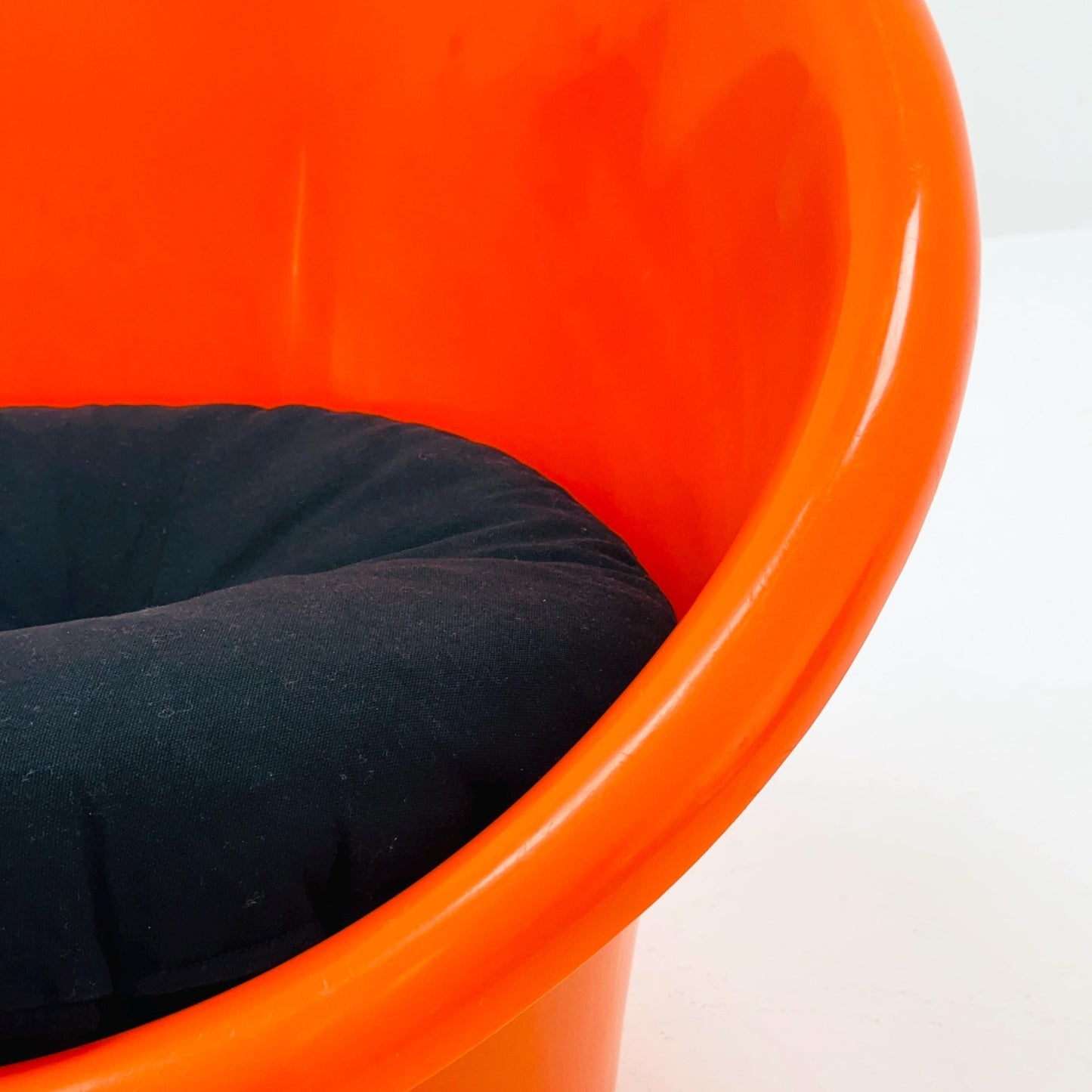 Skopa Lounge orange Chair by Ole Gjerløv Knudsen & Torben Lind for Ikea, 1970s