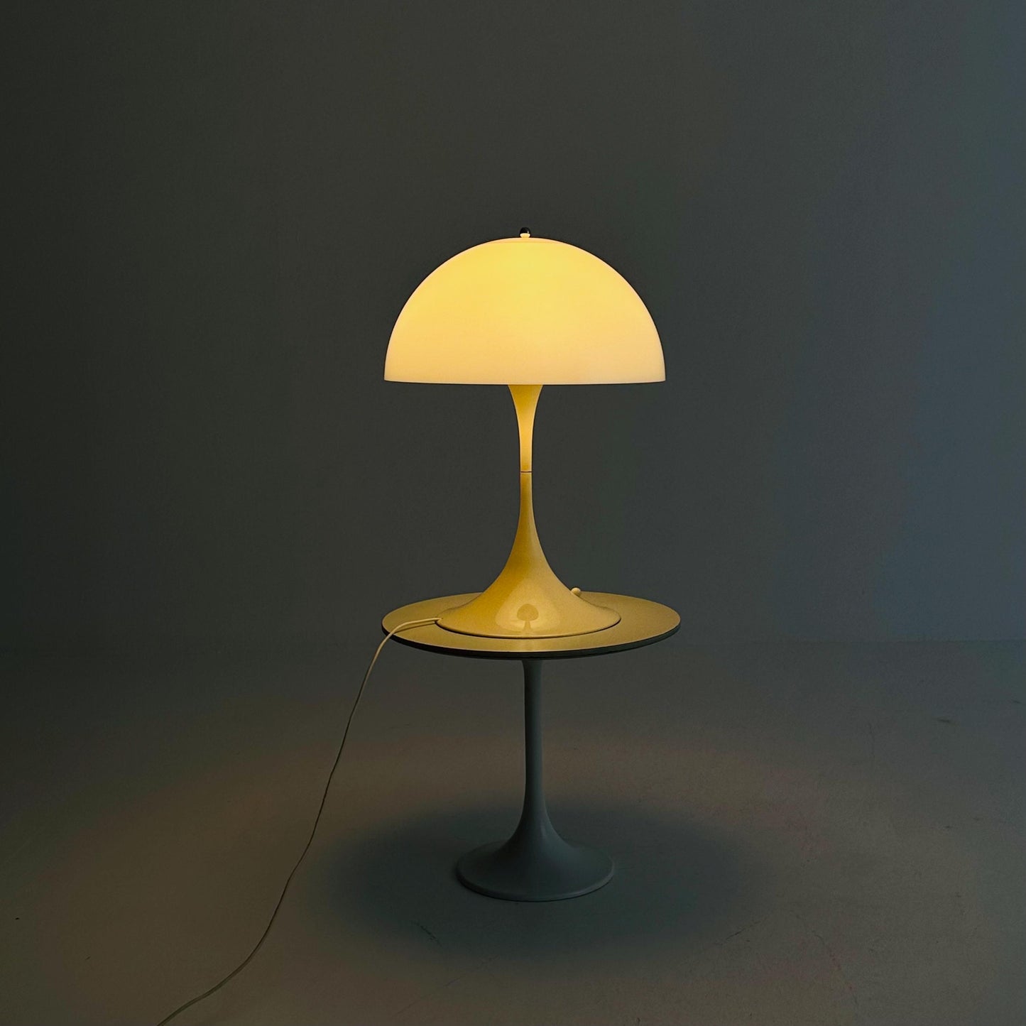 Mid Century Panthella Table Lamp by Verner Panton for Louis Poulsen – White Acrylic – Denmark 1970