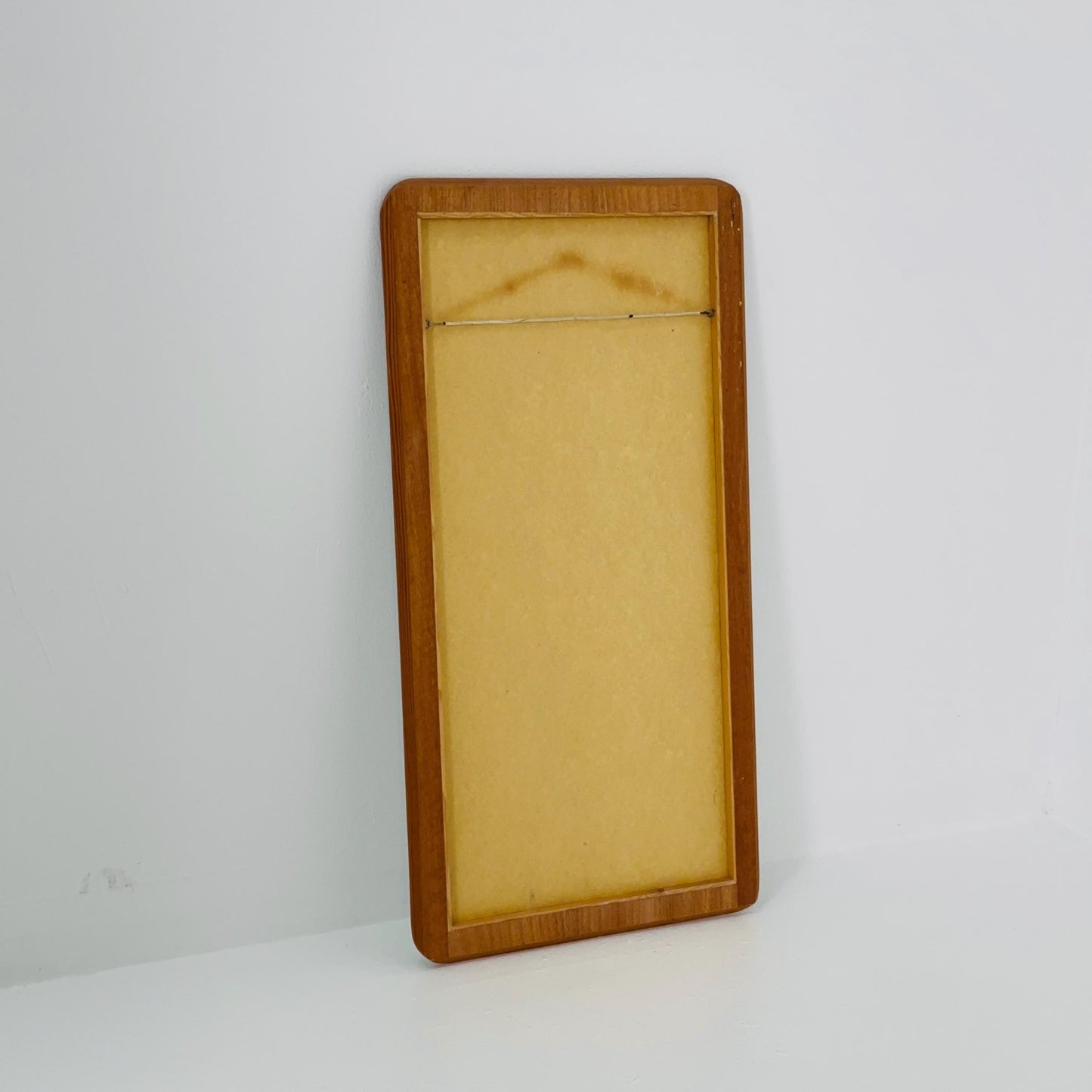 Mid century Scandinavian Mirror with Curved Glass, by Eriksmålaglas Sweden 1960s