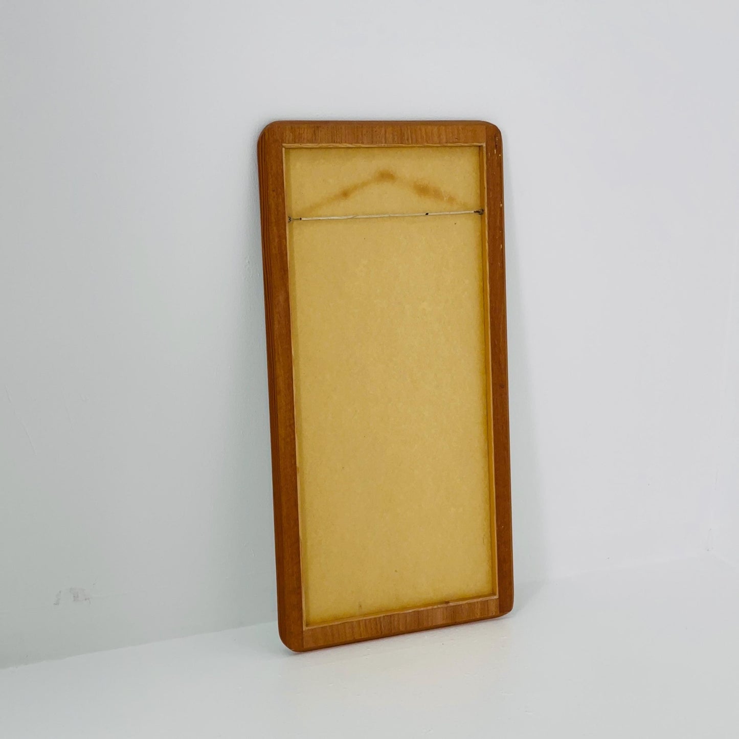 Mid century Scandinavian Mirror with Curved Glass, by Eriksmålaglas Sweden 1960s