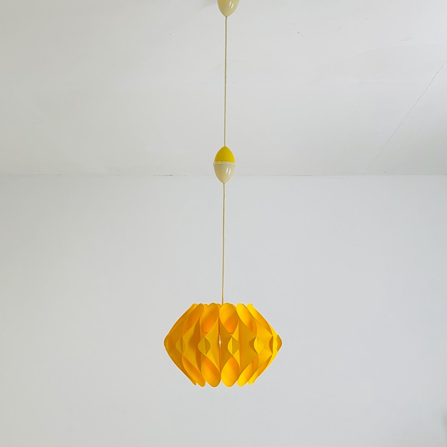 Mid century yellow Pendant Lamp by Lars Schiøler for Hoyrup, 1960s , Denmark