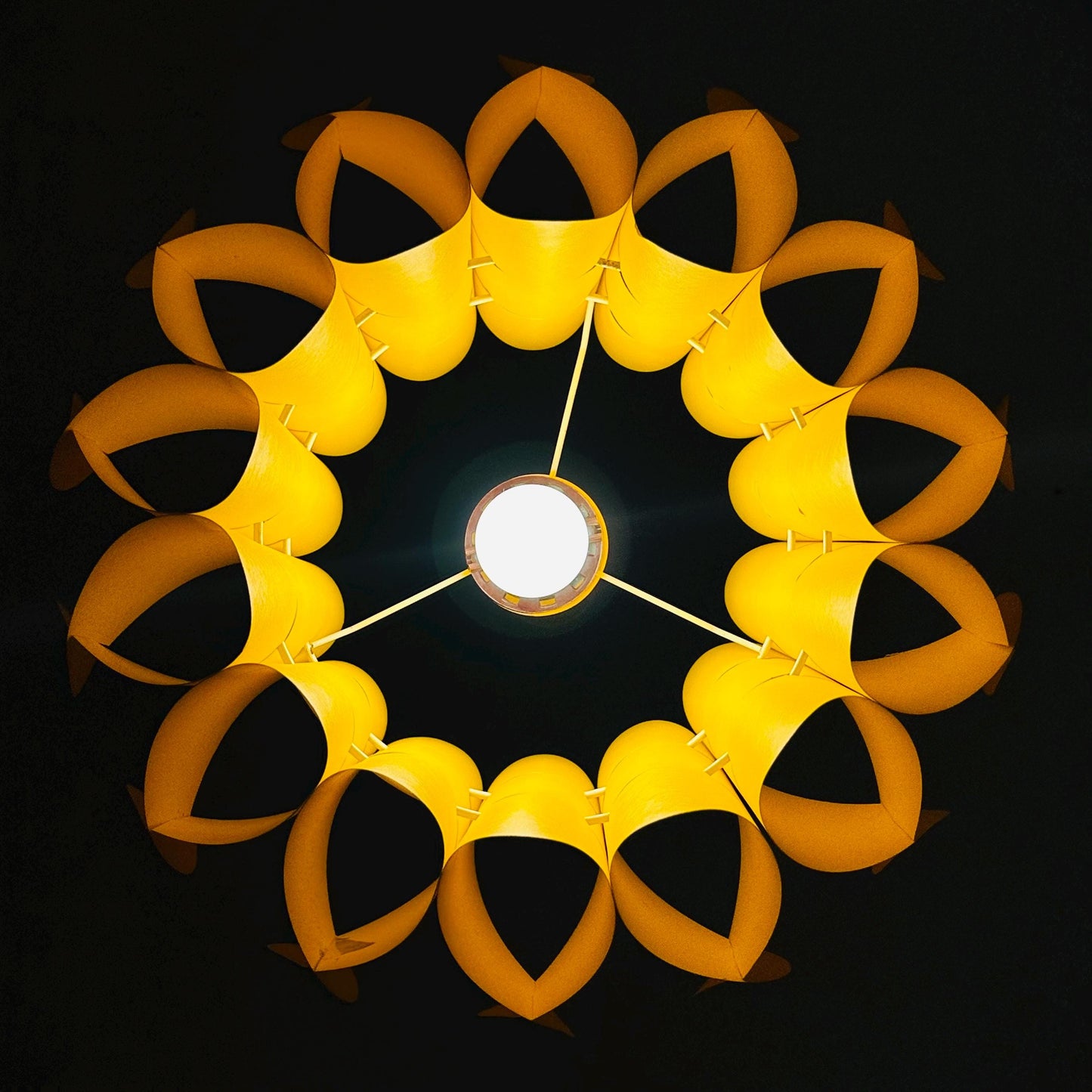 Mid century yellow Pendant Lamp by Lars Schiøler for Hoyrup, 1960s , Denmark