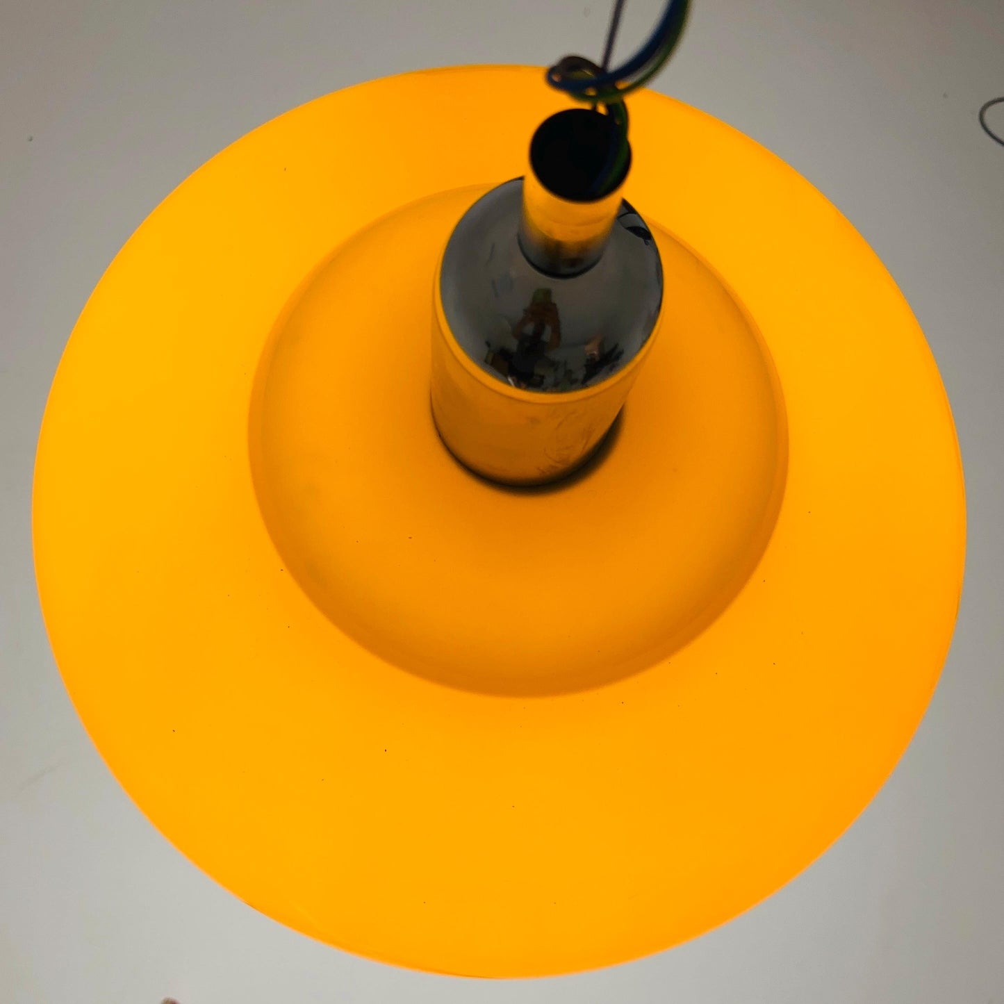 Space Age Orange Adjustable Pendant Lamp by Starlux, 1970s