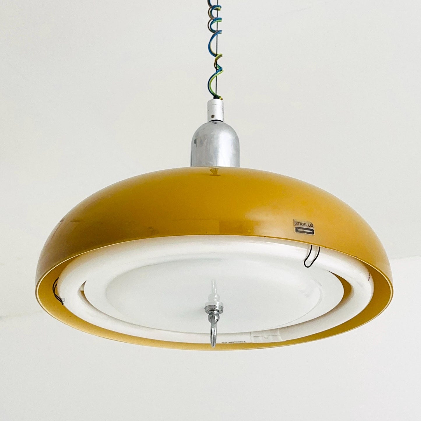 Space Age Orange Adjustable Pendant Lamp by Starlux, 1970s