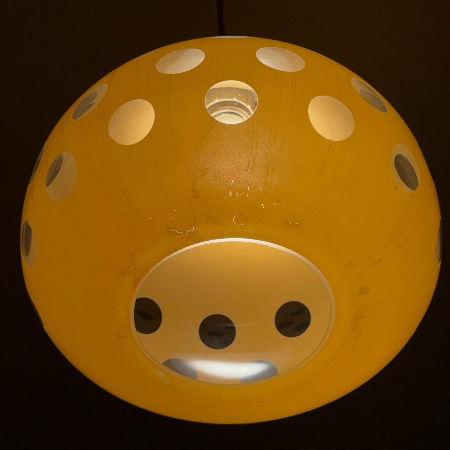 Mid century , Glashütte “Limburg” Pendant Lamp in Orange Glass - Model 1486 ,1970s