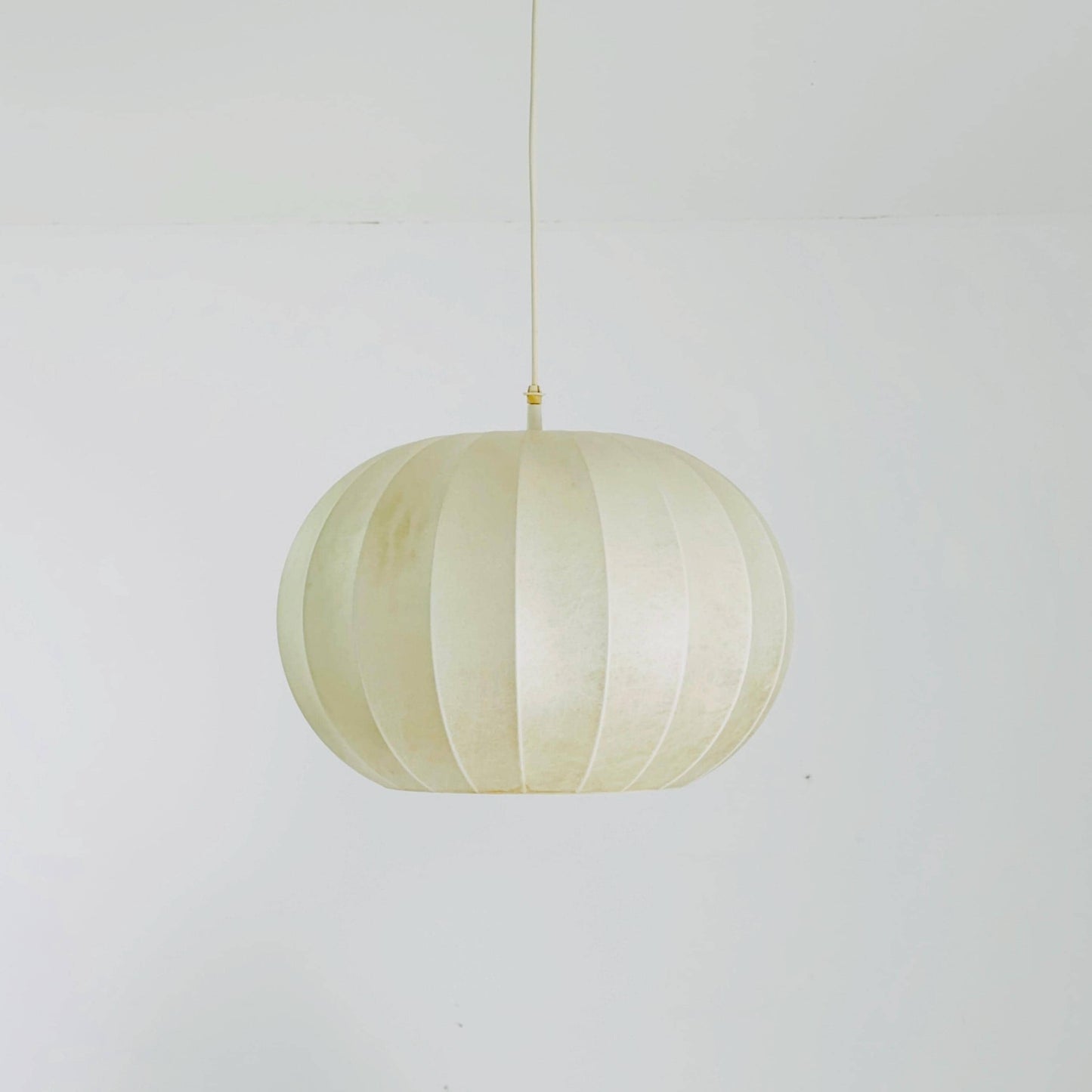 Mid-Century Italian Round Cocoon Pendant Lamp by Achille Castiglioni 1960s