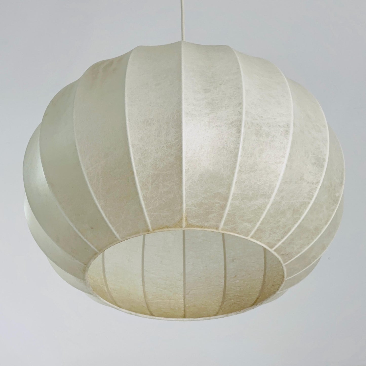 Mid-Century Italian Round Cocoon Pendant Lamp by Achille Castiglioni 1960s