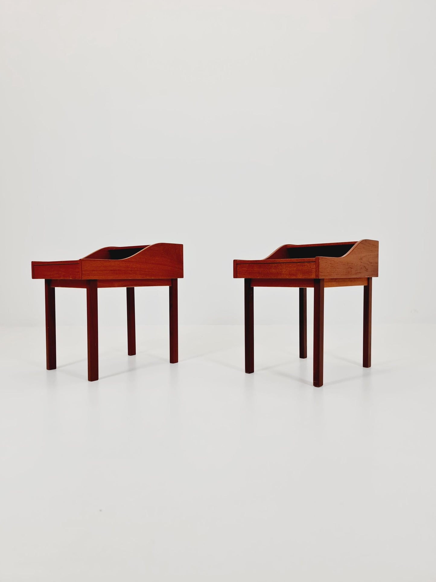 Rare Danish MidCentury teak nightstands / bedside tables, 1960s