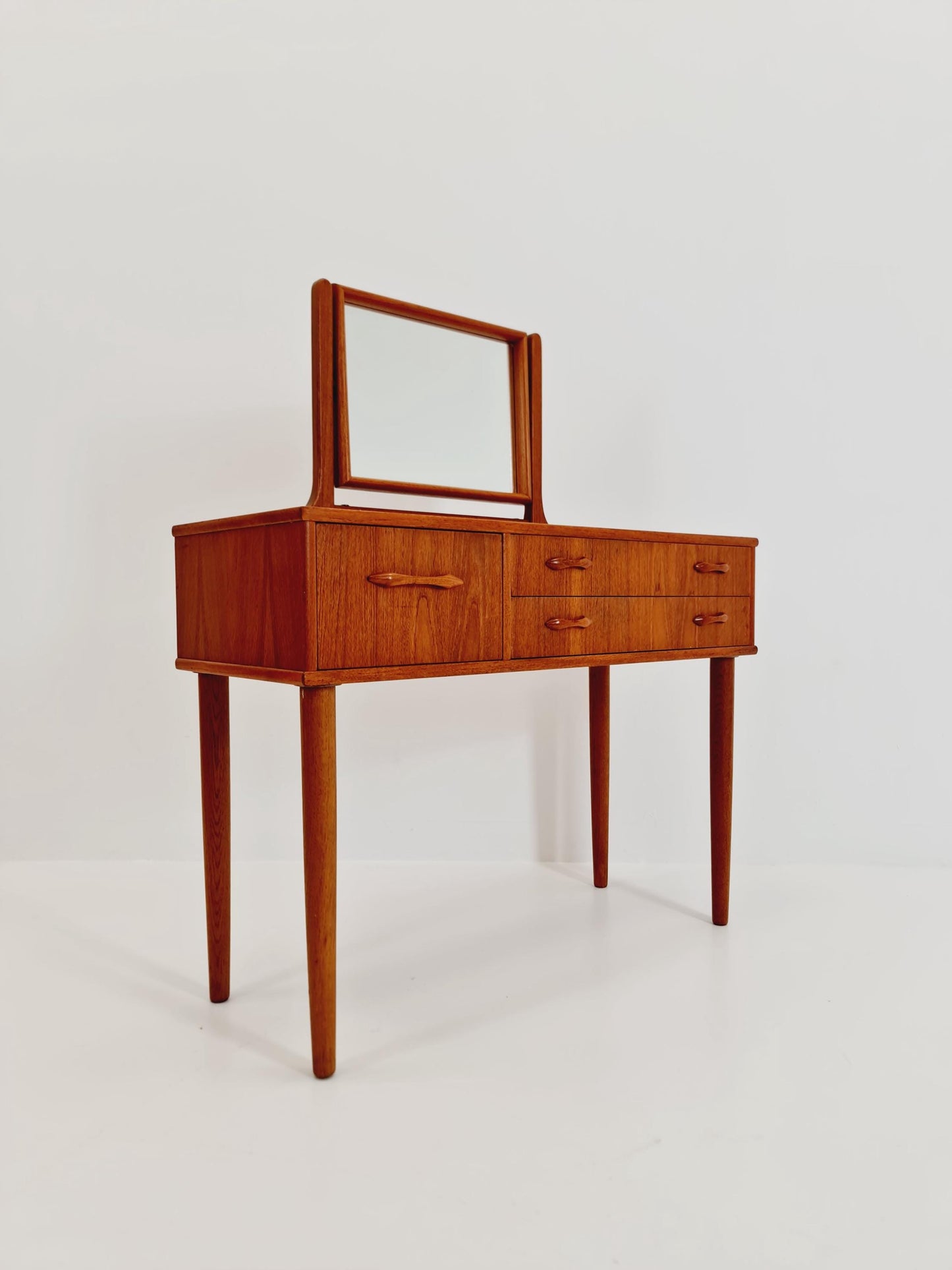 Mid Century Modern Danish Teak vanity table/ make up, 1960s