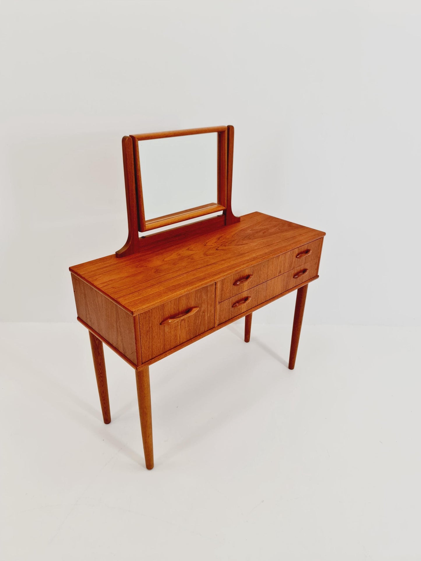 Mid Century Modern Danish Teak vanity table/ make up, 1960s