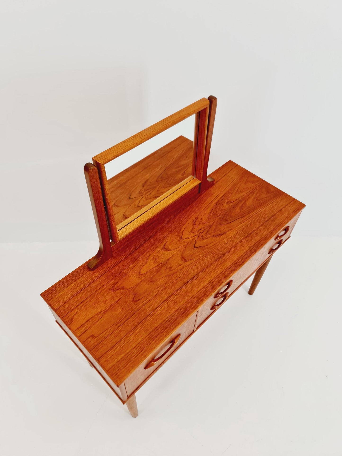 Mid Century Modern Danish Teak vanity table/ make up, 1960s