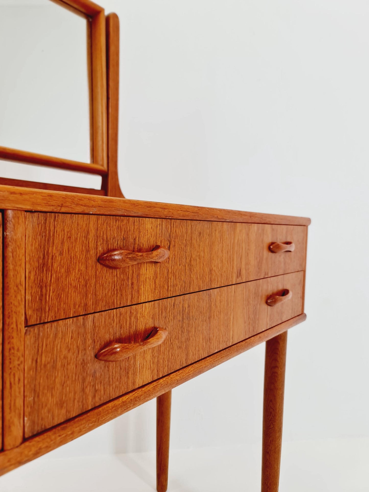 Mid Century Modern Danish Teak vanity table/ make up, 1960s