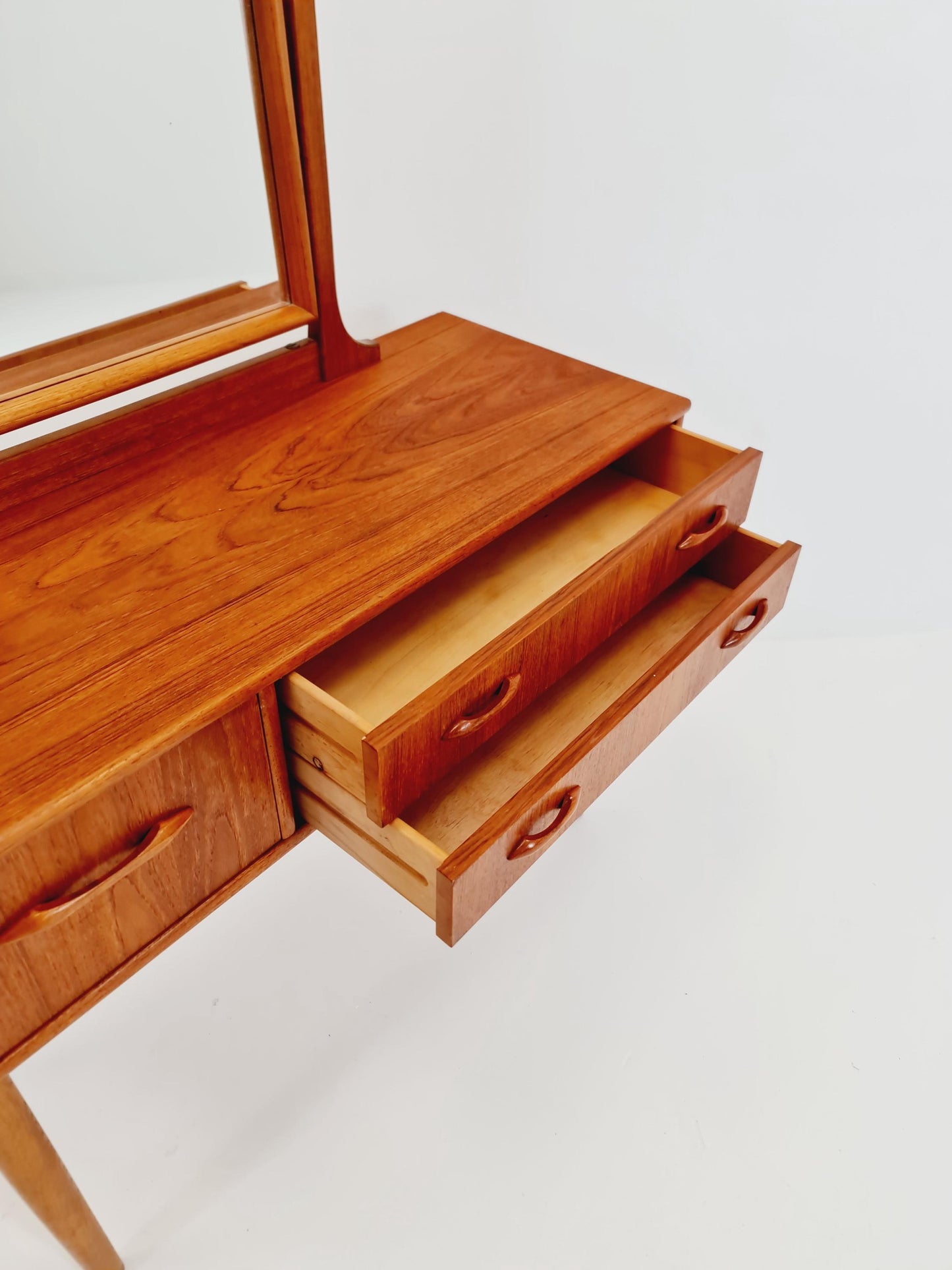 Mid Century Modern Danish Teak vanity table/ make up, 1960s