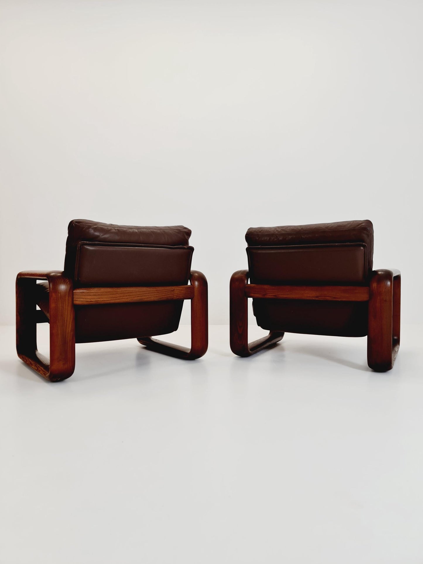 Rare Mid century German easy lounge chairs by Burkhard Vogtherr for Rosenthal 1970s , Set of 2