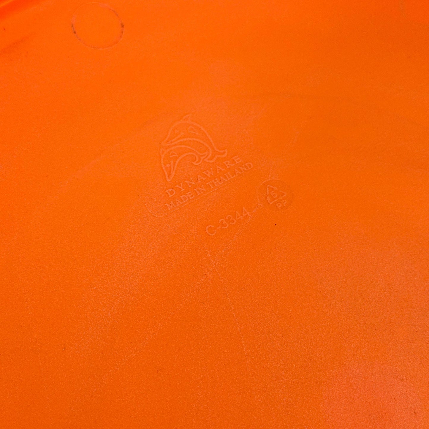 Retro tulip orange stool by Dynaware 1970s