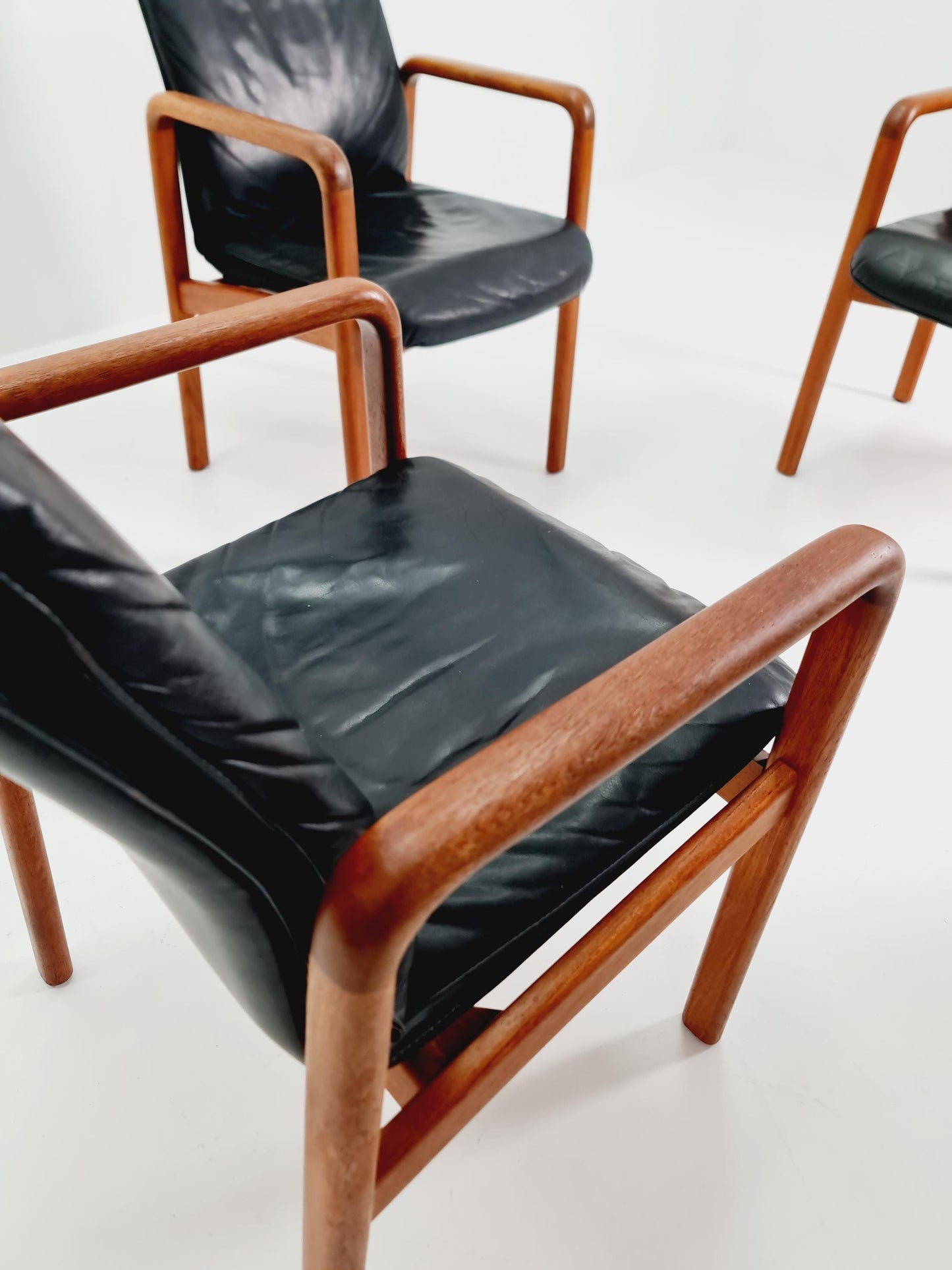 Mid Century Danish solid teak dining Armchairs by Dyrlund, 1970s
