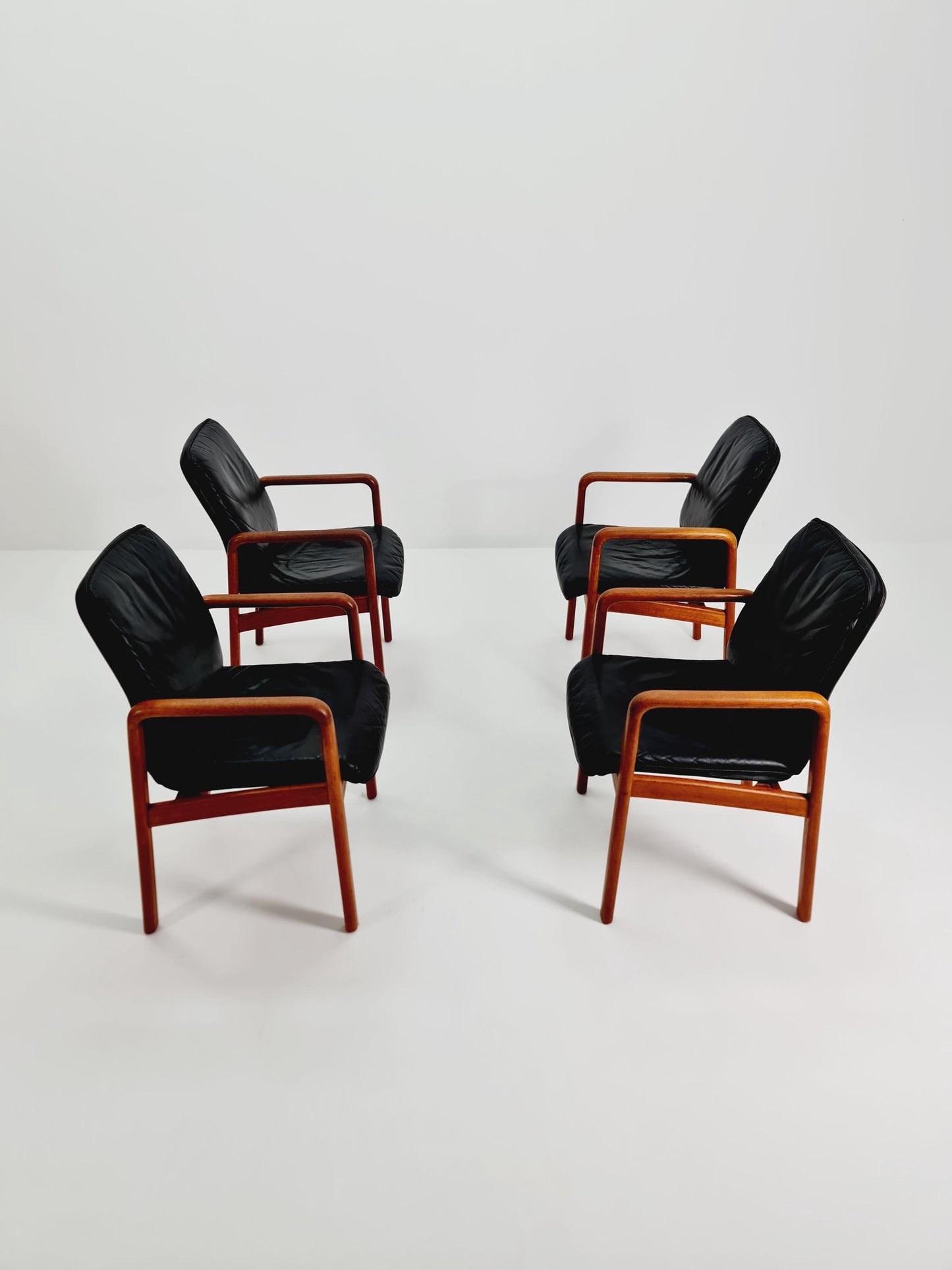 Mid Century Danish solid teak dining Armchairs by Dyrlund, 1970s