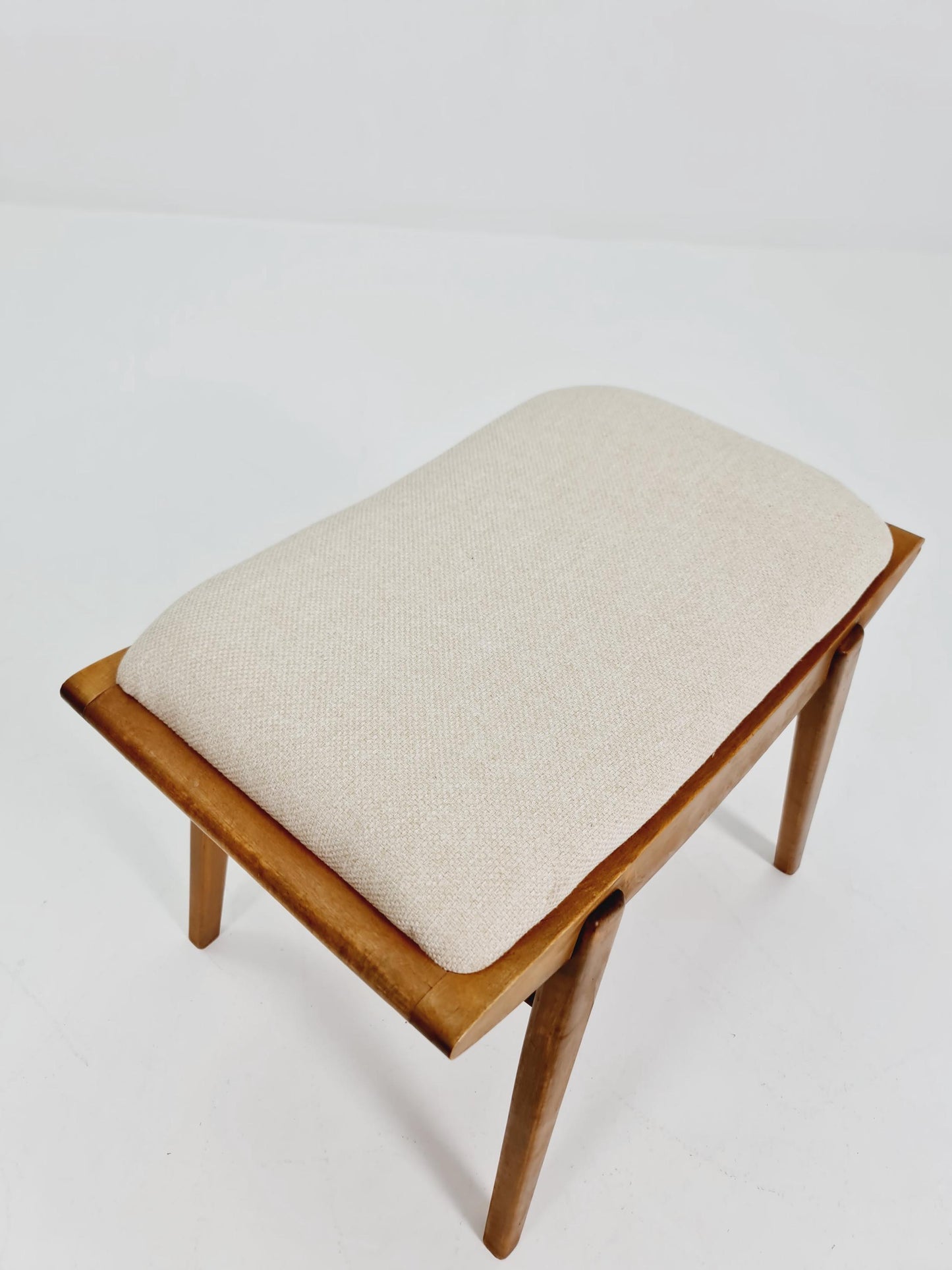 Mid century modern German ottoman/footstool make up stool from the 50s