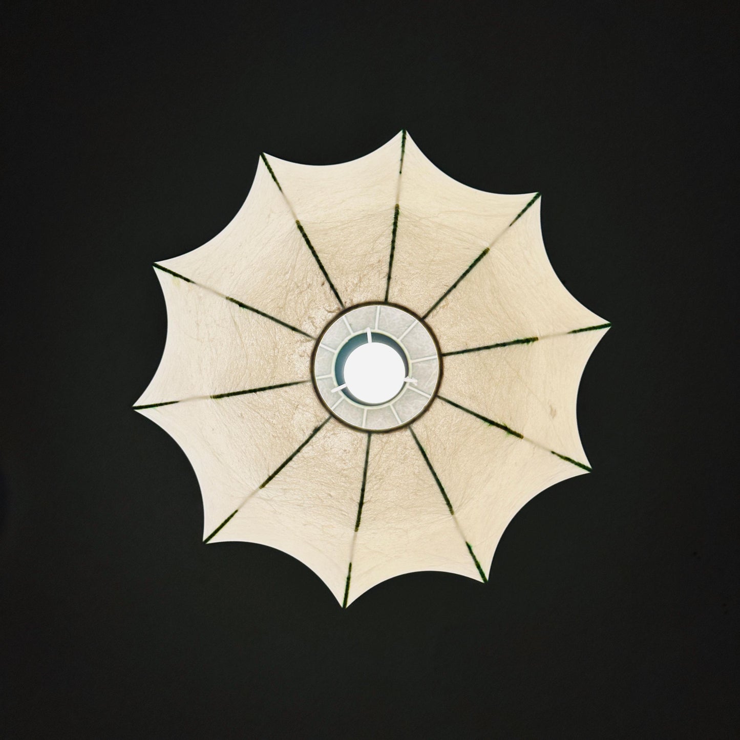 Rare large Iconic “Viscontea” Hanging Lamp by Achille & Pier Giacomo Castiglioni for Flos 1960s Italy