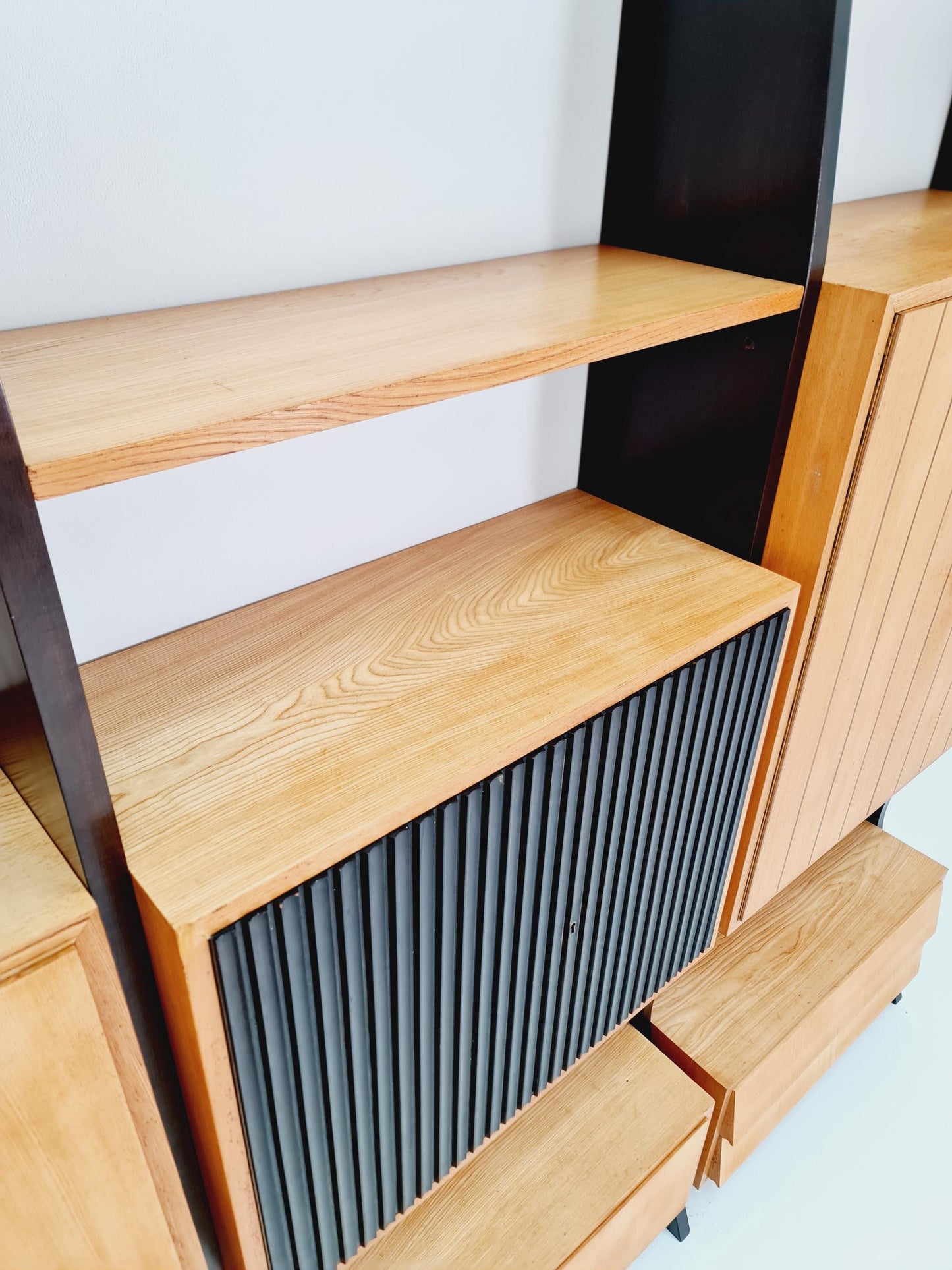 Mid-Century German freestanding vintage library bookcase shelf, 3-parts By Erich Startmann for Idee , 1960s