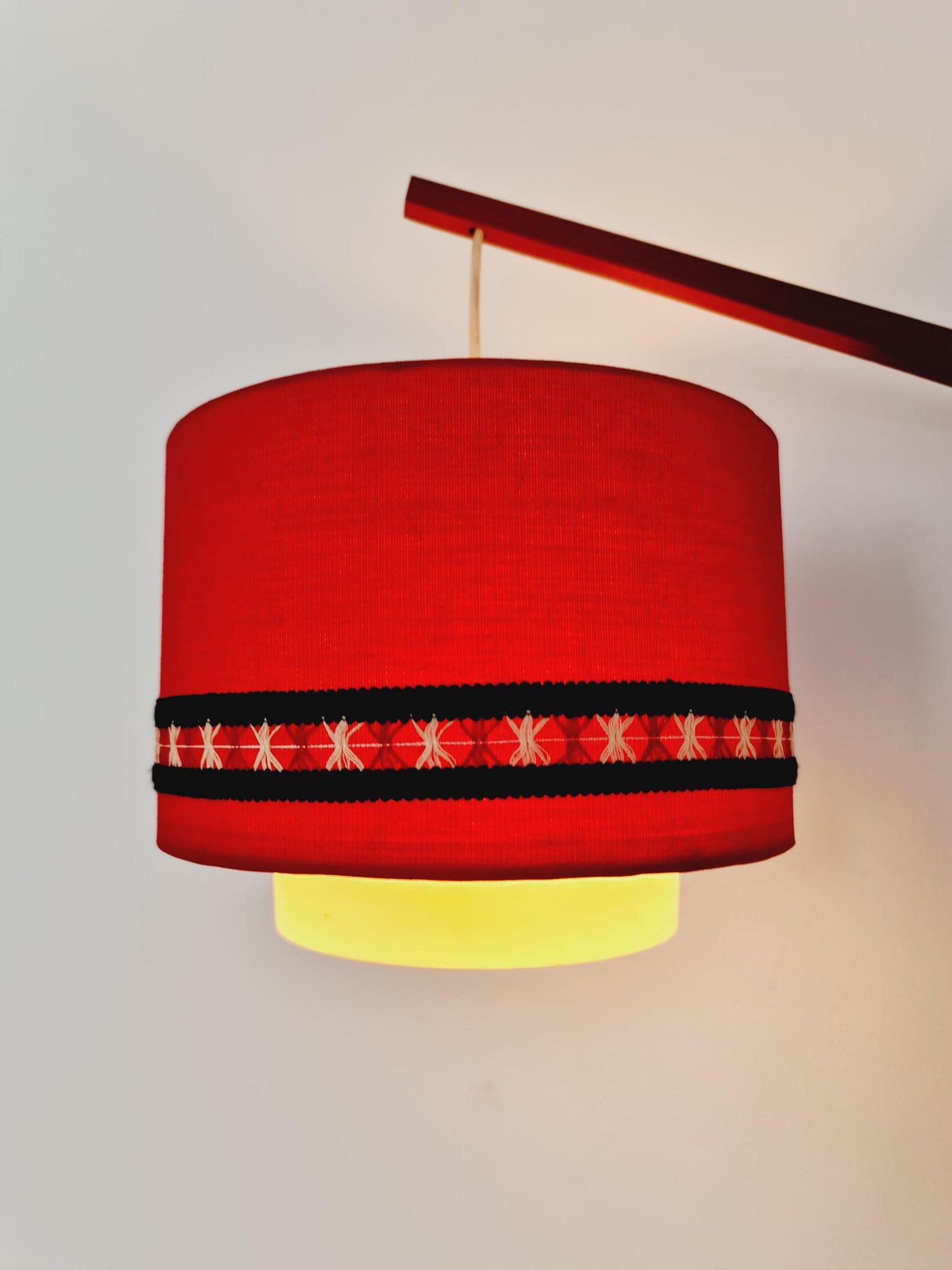Danish Teak wall Lamp with nice Shade BY ARO Leuchte 1960s