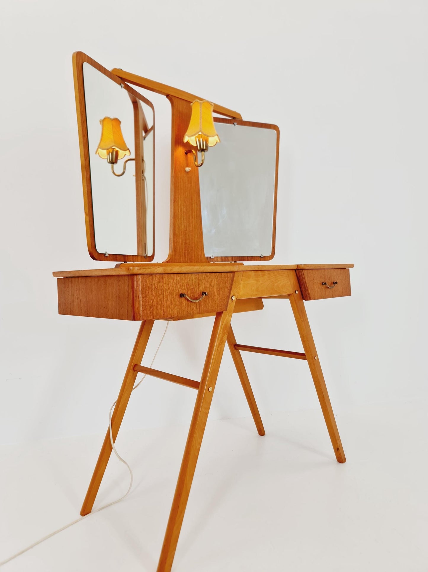 Mid Century Modern Danish Teak vanity table/ make up table by Svante Skogh, 1960s