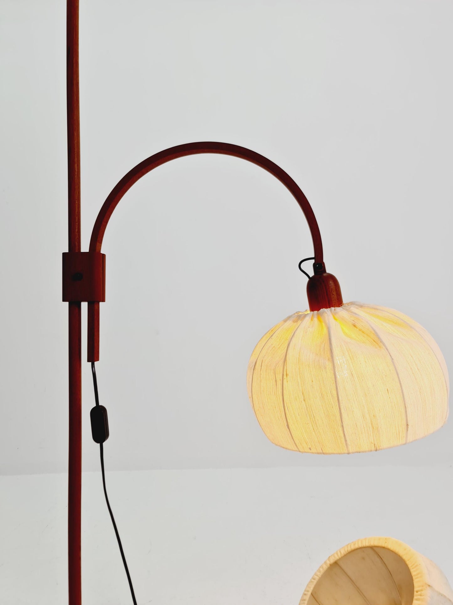 Vintage Danish Teak floor lamp set with wall lamp by DOMUS 1970s