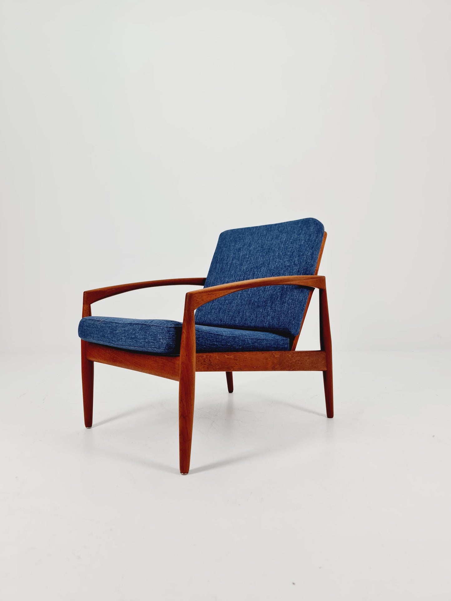 Mid-century Rare Danish teak Paper knife lounge chair/ Easy chair by Kai kristiansen For Magnus olsen Model 121 , 1960s