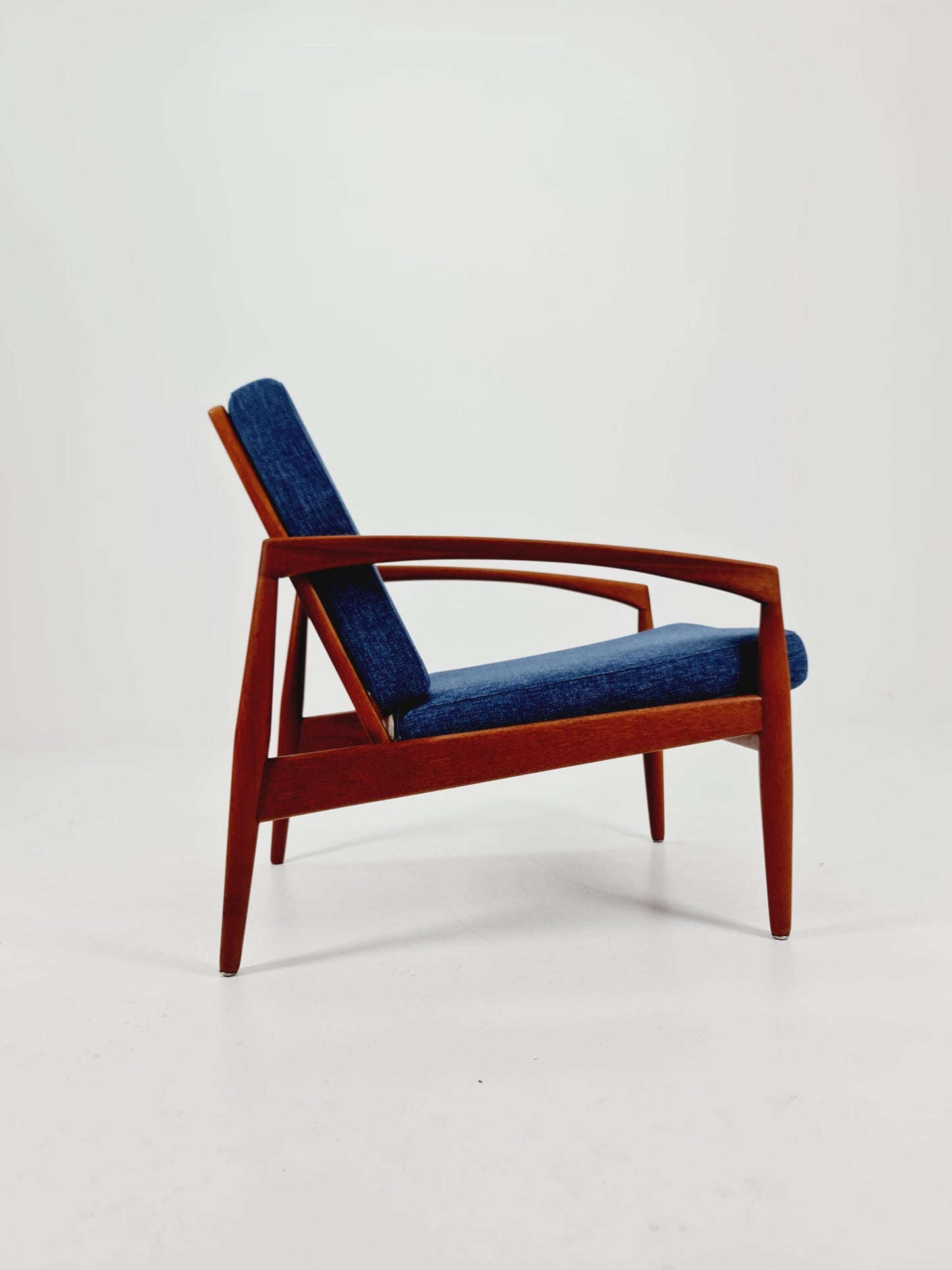 Mid-century Rare Danish teak Paper knife lounge chair/ Easy chair by Kai kristiansen For Magnus olsen Model 121 , 1960s