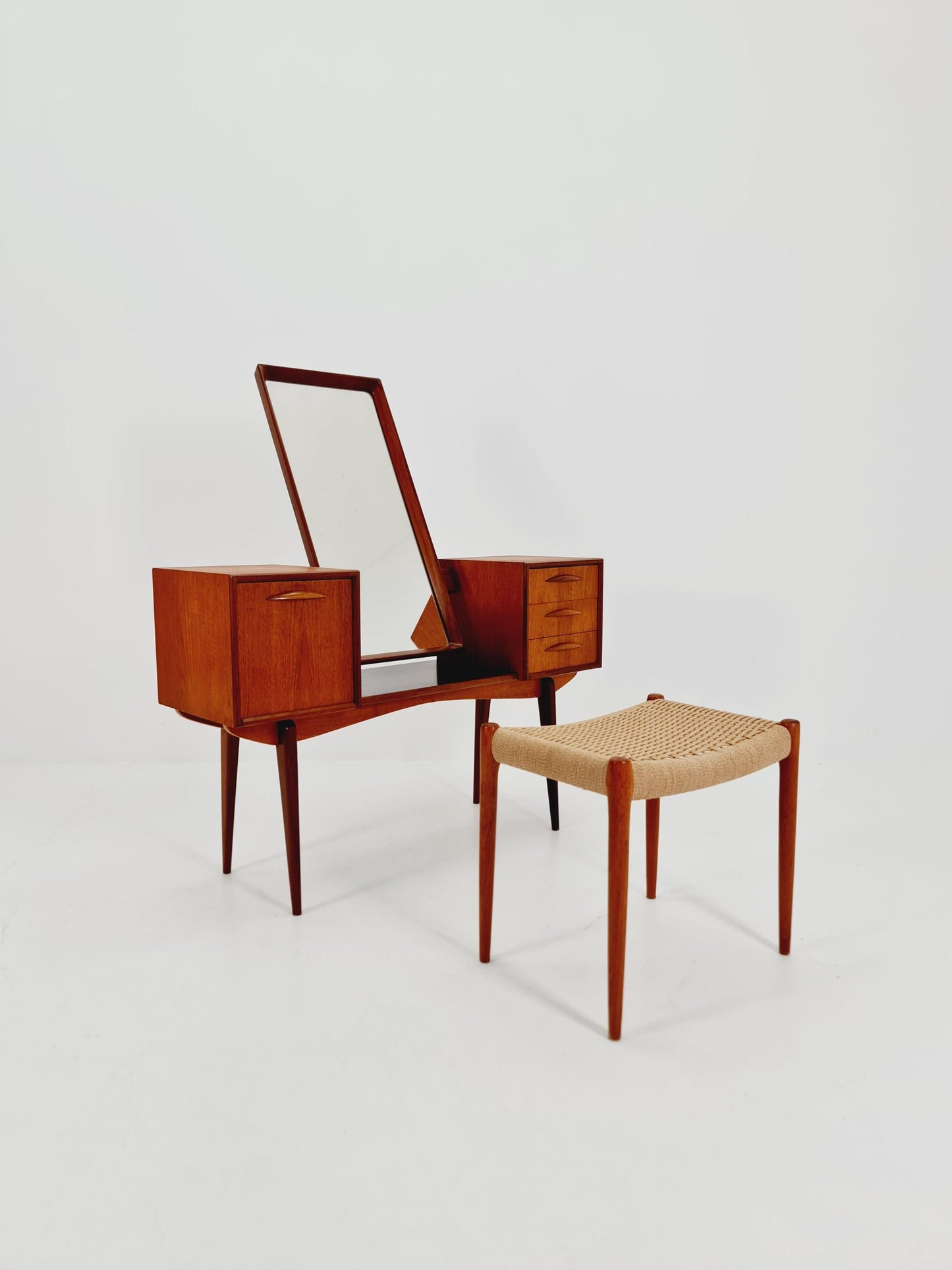 Mid Century Modern Danish Teak vanity table/ make up table by Svante Skogh, 1960s
