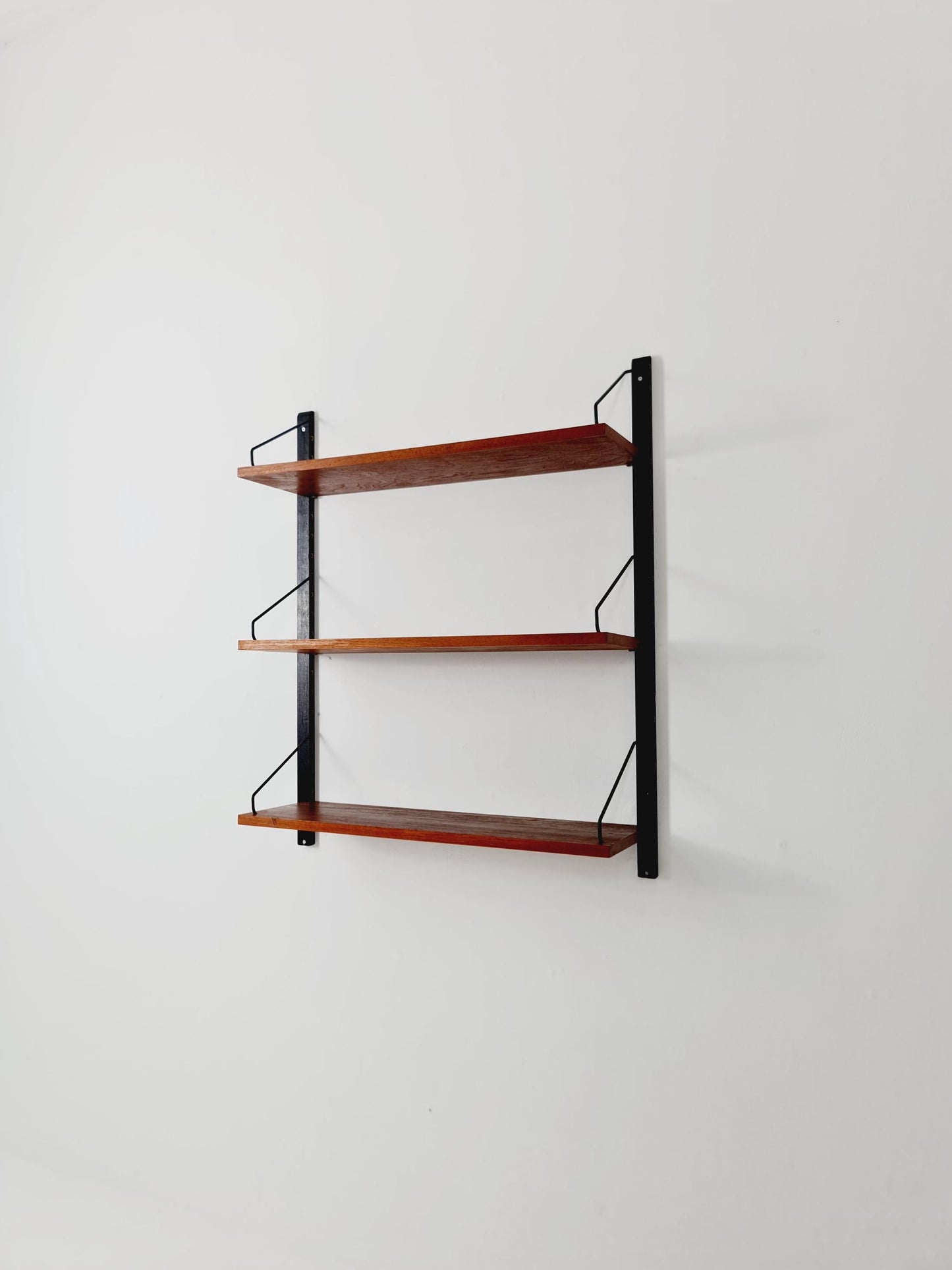Midcentury Danish Teak Wall-Mounted Shelving Unit, by Royal for Poul Cadovius, 1960s