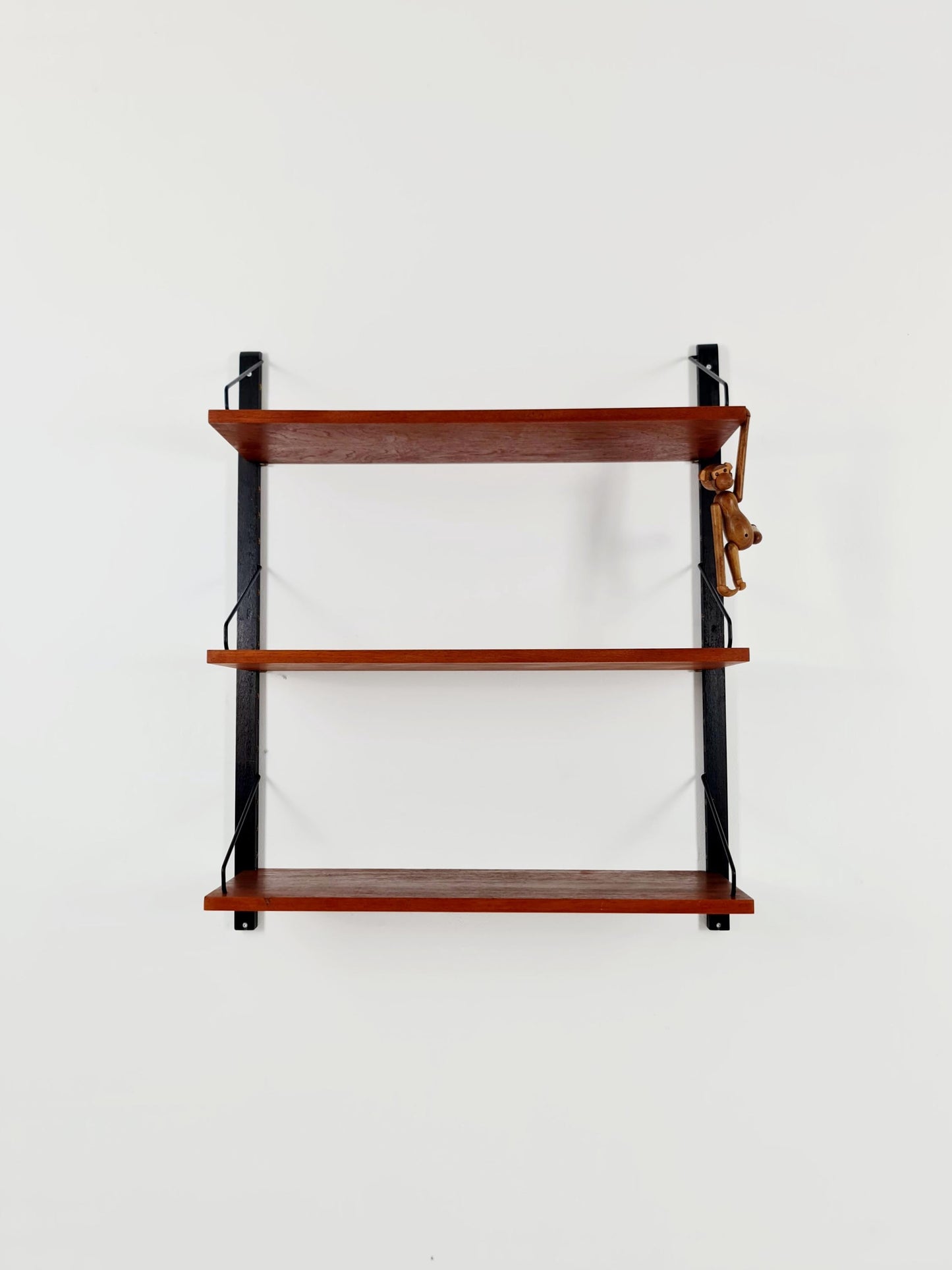 Midcentury Danish Teak Wall-Mounted Shelving Unit, by Royal for Poul Cadovius, 1960s