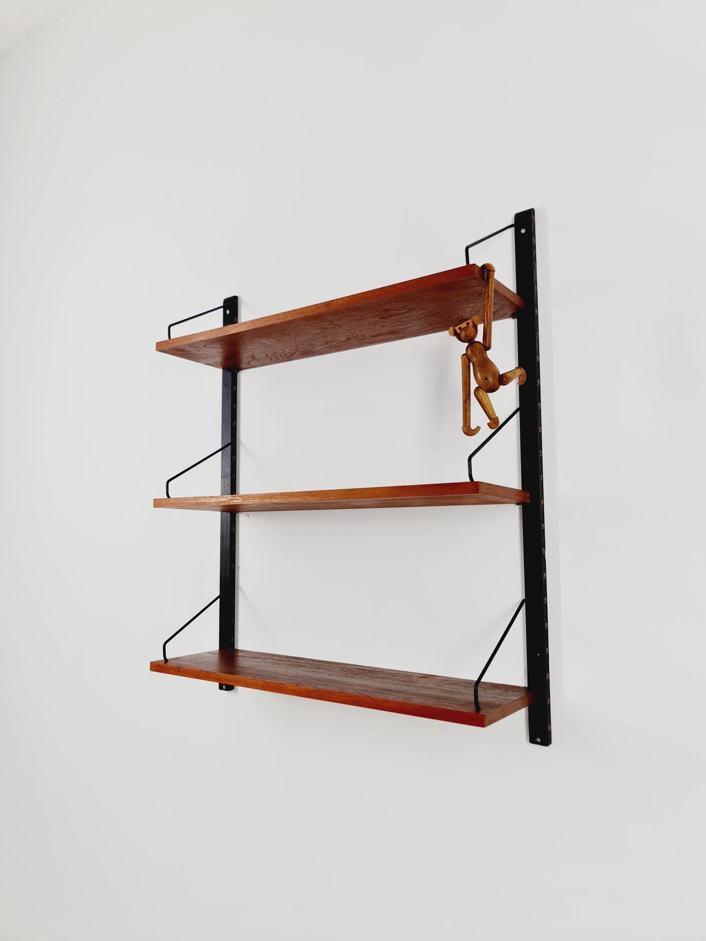 Midcentury Danish Teak Wall-Mounted Shelving Unit, by Royal for Poul Cadovius, 1960s