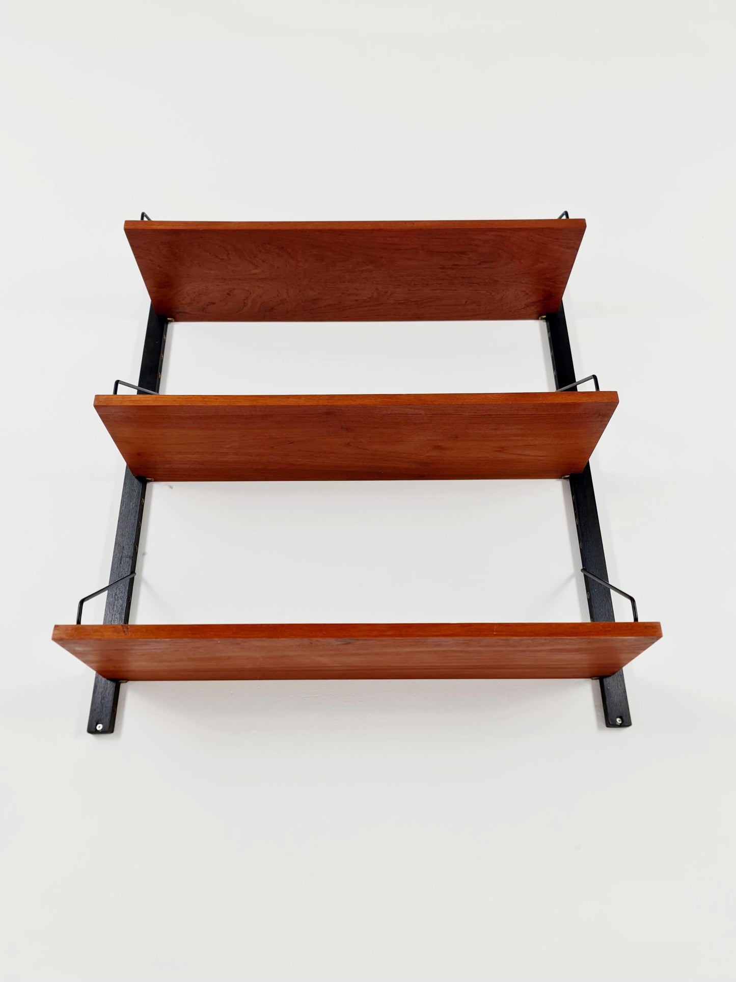 Midcentury Danish Teak Wall-Mounted Shelving Unit, by Royal for Poul Cadovius, 1960s