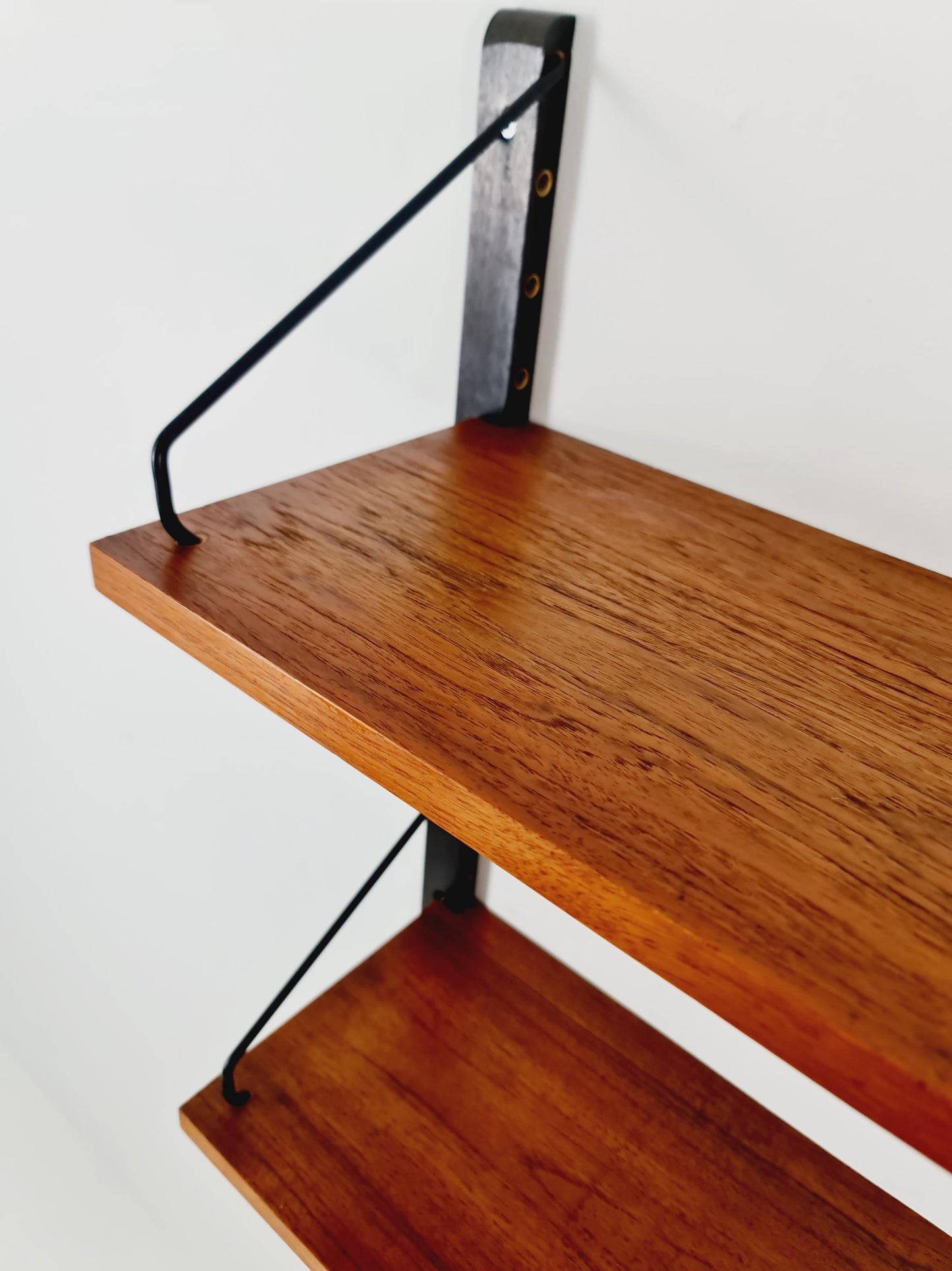 Midcentury Danish Teak Wall-Mounted Shelving Unit, by Royal for Poul Cadovius, 1960s