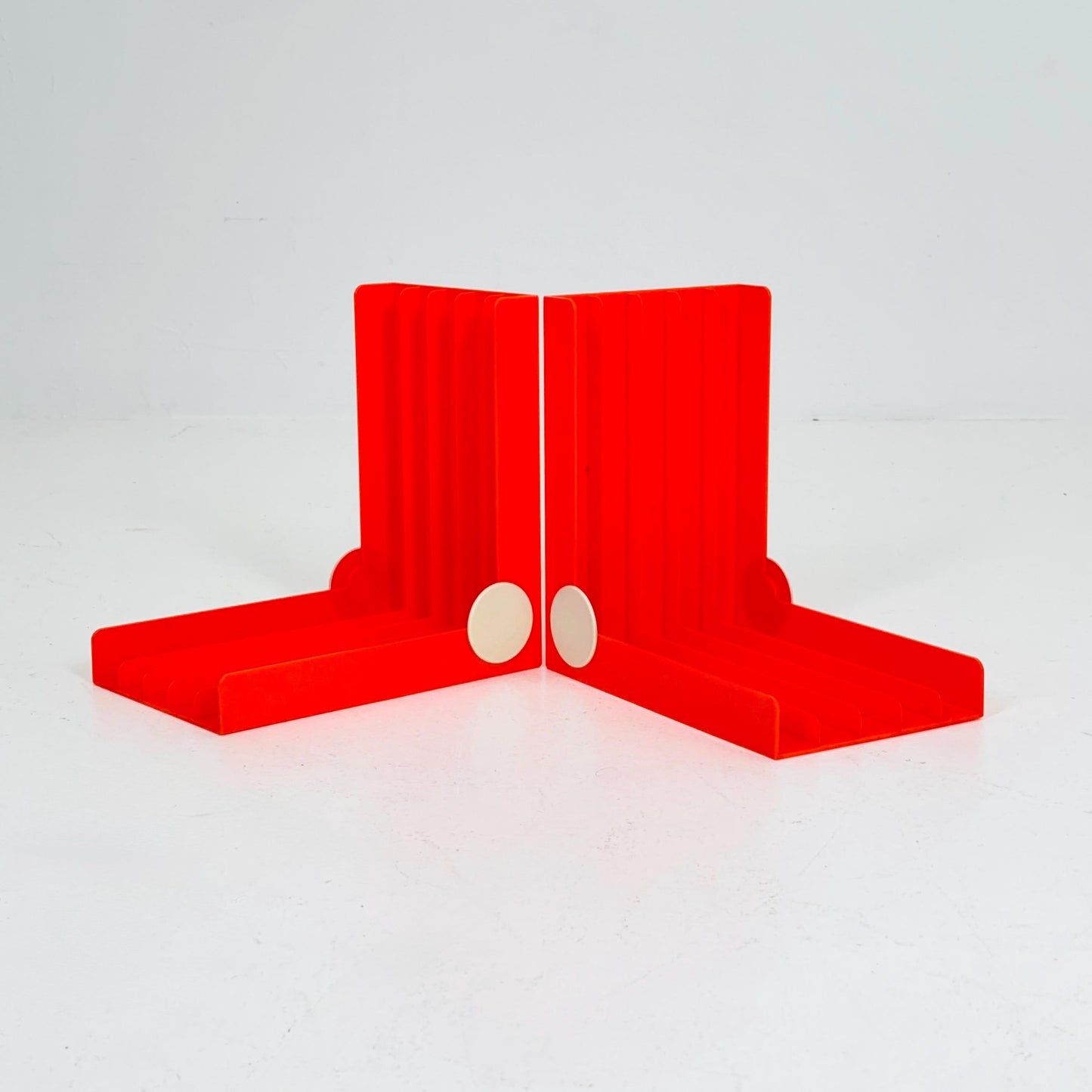 Set of 2 Space age Scholl Vintage foldable Record Holders- orange Translucent LP Box /Vinyl Box - germany 1970s