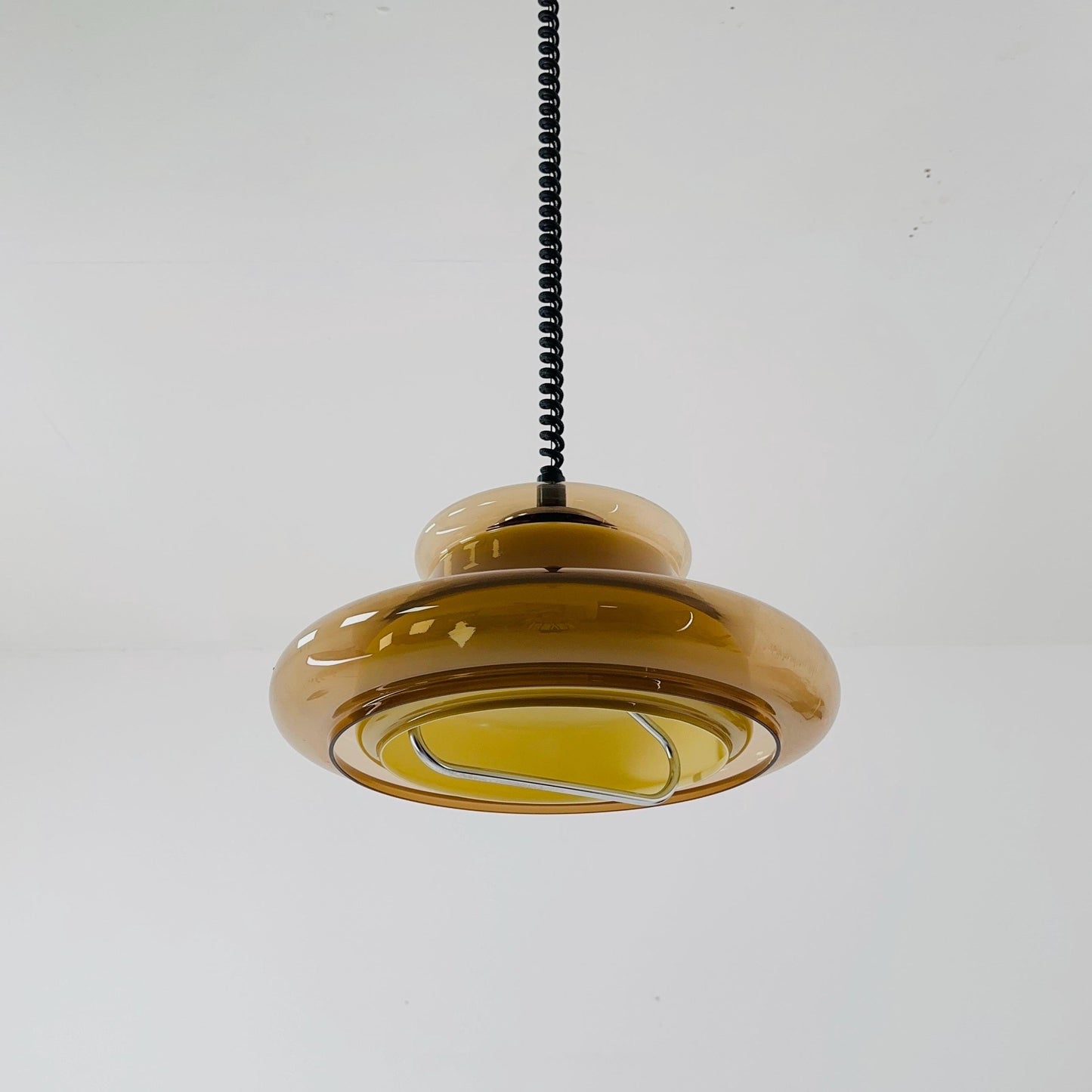 Mid-Century Spaceage Mushroom adjustable Pendant Lamp by Herda 1980s