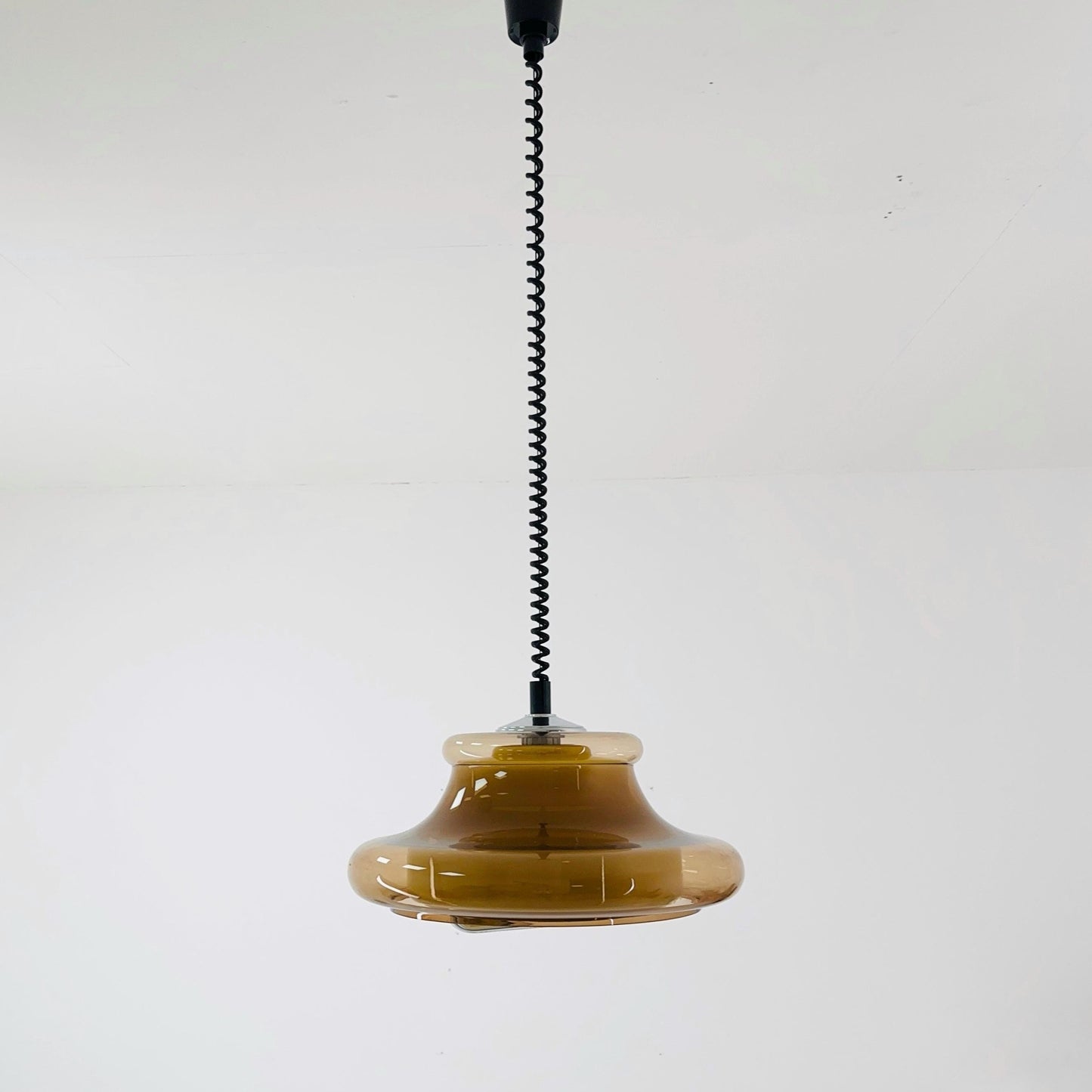 Mid-Century Spaceage Mushroom adjustable Pendant Lamp by Herda 1980s