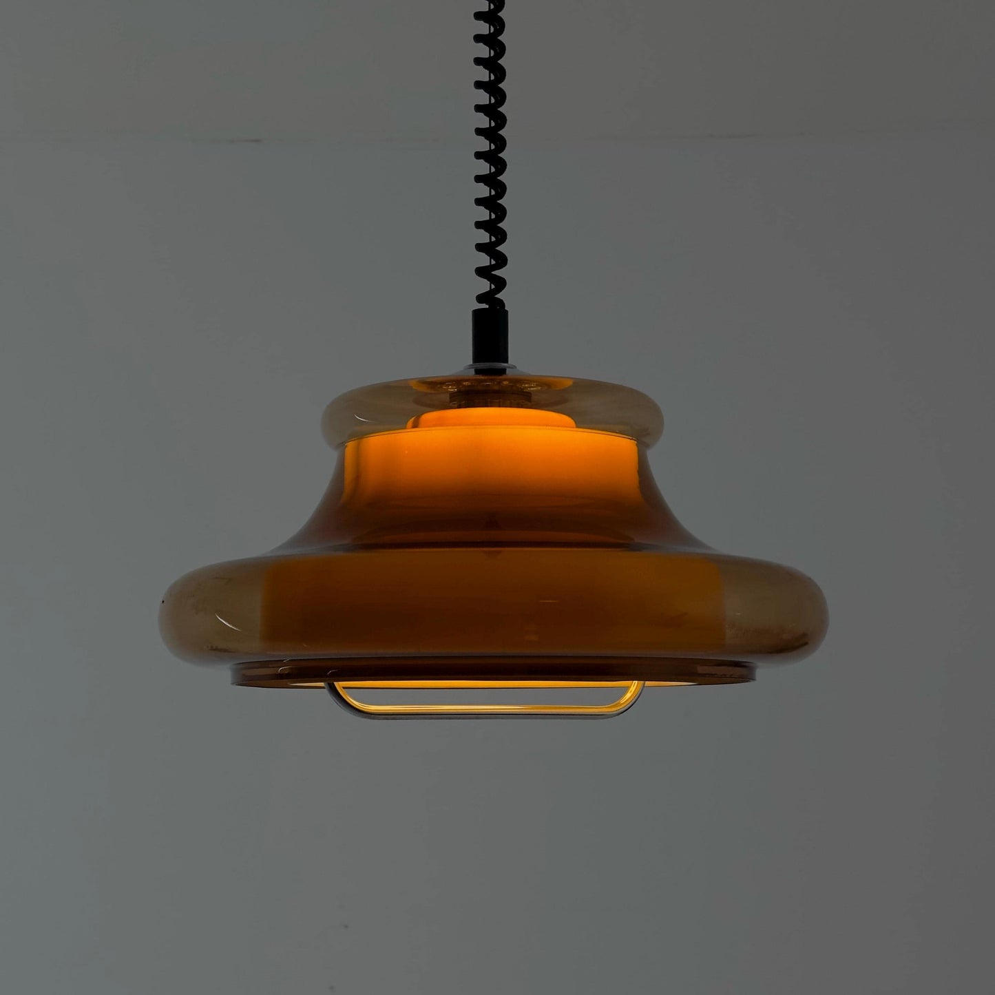 Mid-Century Spaceage Mushroom adjustable Pendant Lamp by Herda 1980s
