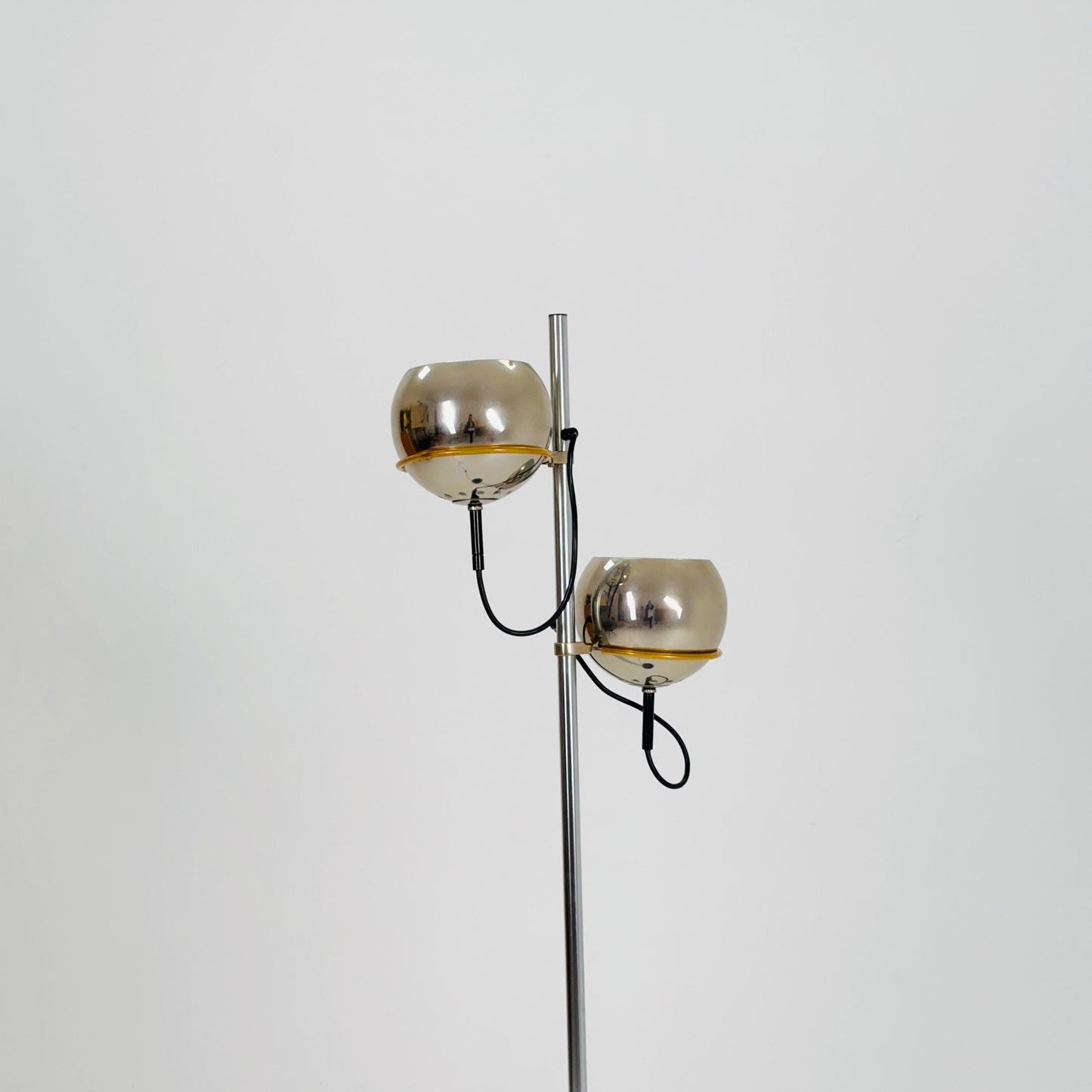 Space Age 2-Ball chrome floor lamp, Germany, 1970s