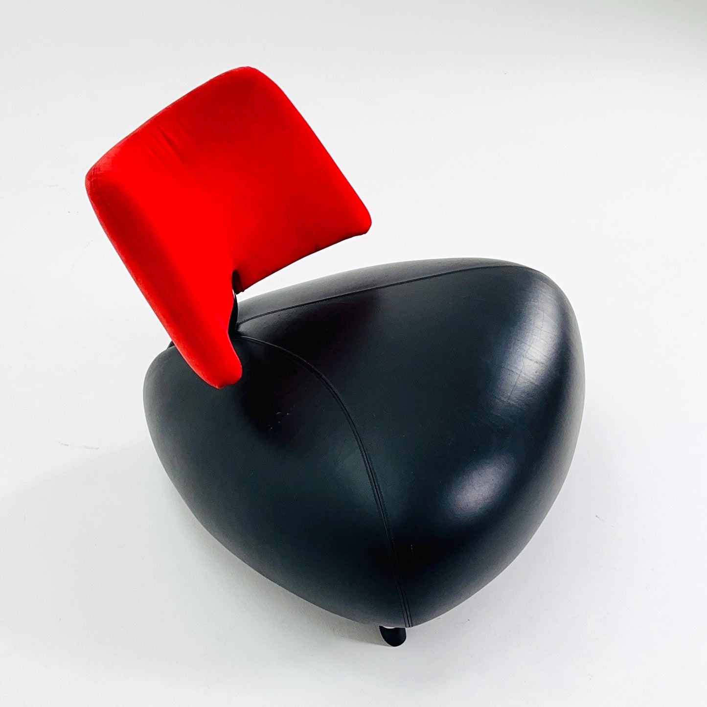 Mid century Orginal Leather Pallone lounge chairs by Roy de Scheemaker for Leolux, 1980s