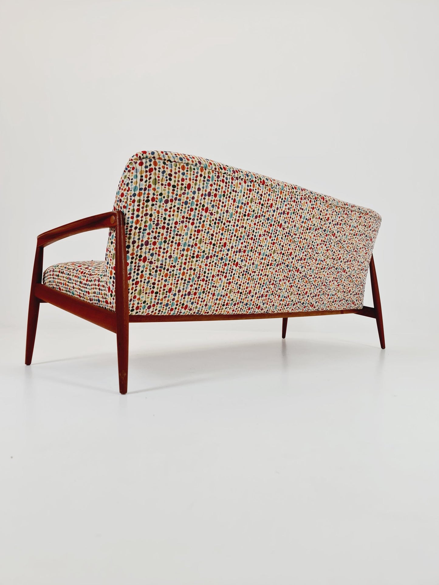 Mid-century Rare German teak lounge sofa 3 -Seater ,Carl Straub for Goldfeder 1960s