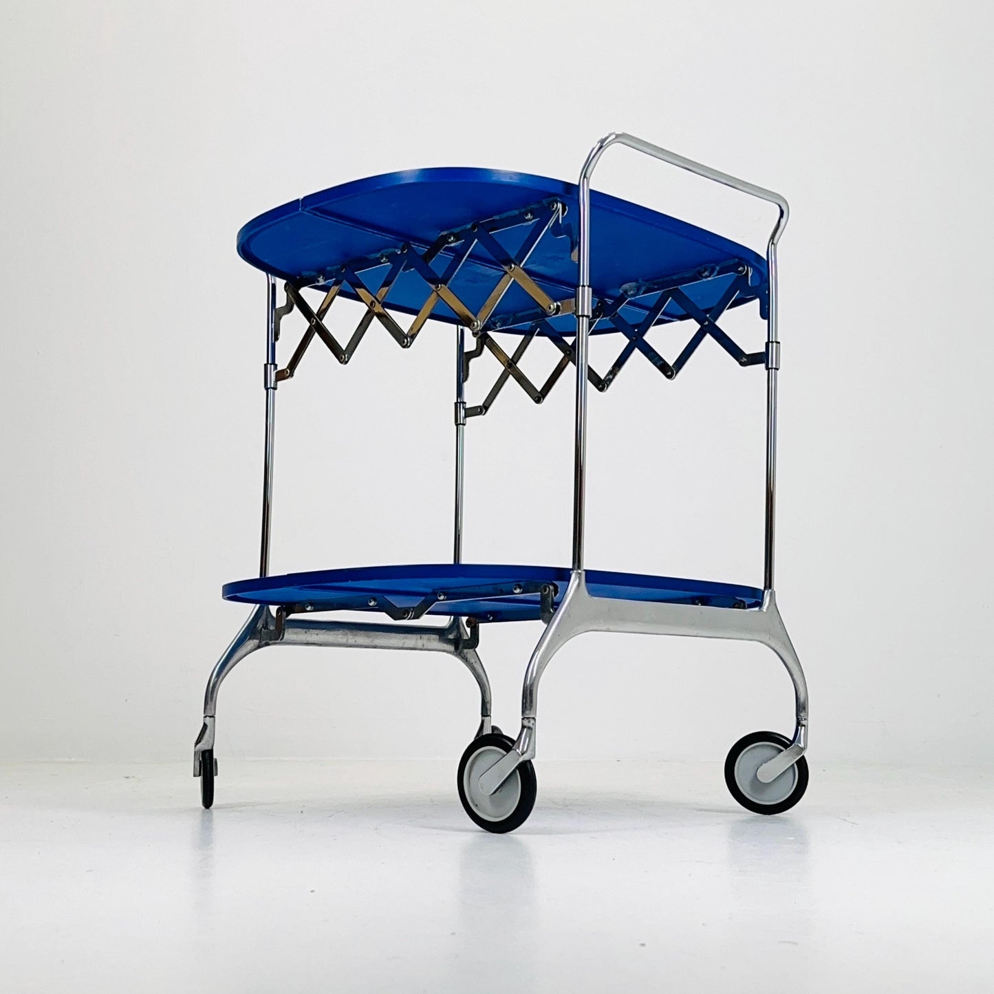 Orginal Navy Blue Gastone Dolly Trolley bar cart by Antonio Citterio and Oliver Low for Kartell Italy